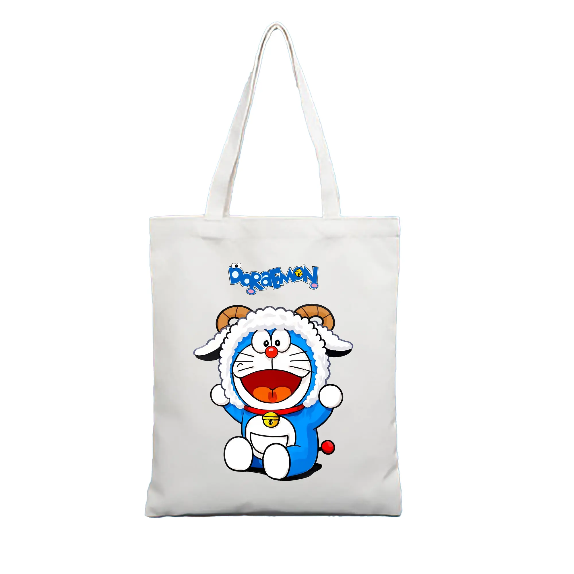 ドラえもん グッズドラえもん - 縦型キャンバス手提げバッグ（トートバッグ） ・ キャンバス素材 ・ ショッピング用 ・ 軽量 丈夫 お手入れ簡単