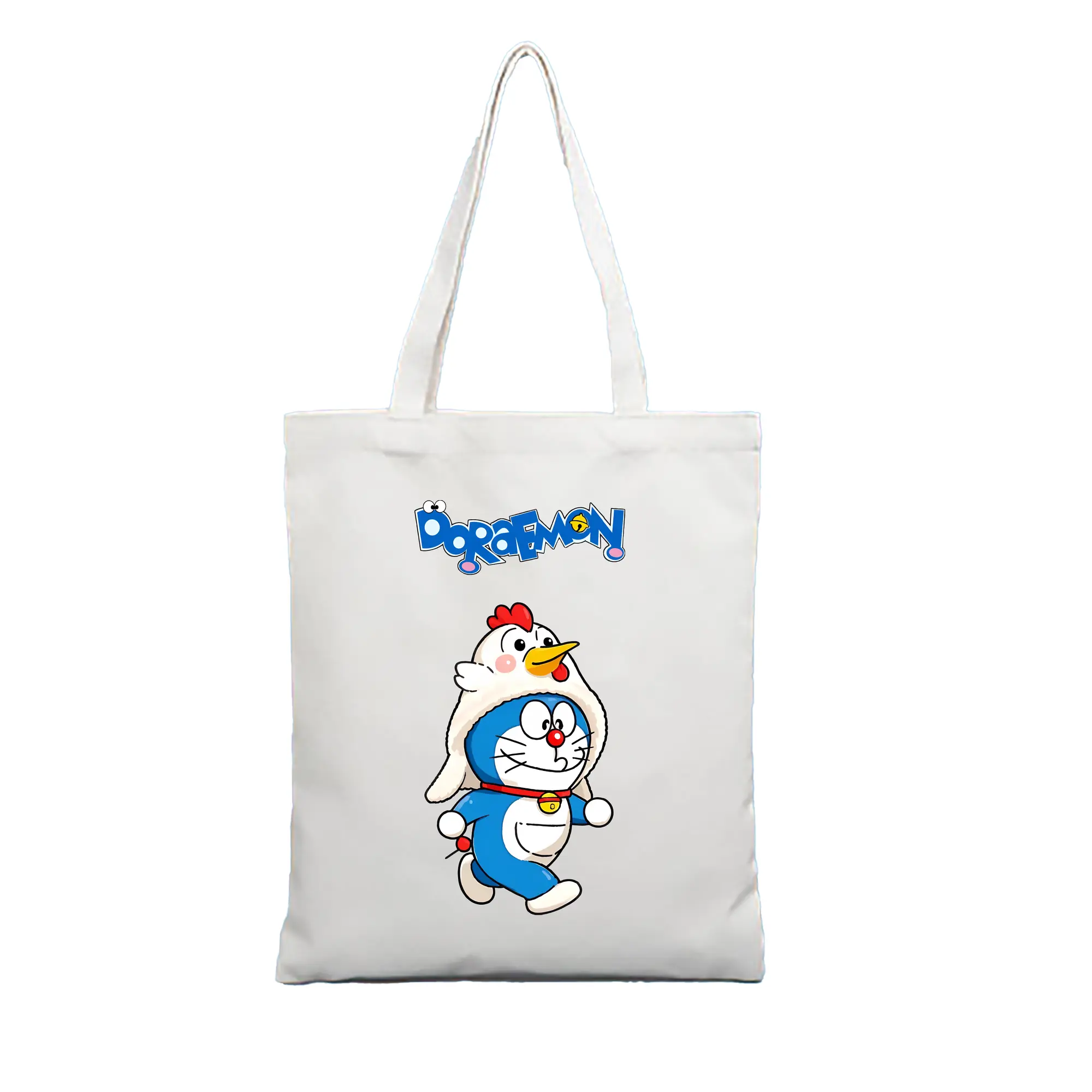 ドラえもん グッズドラえもん - 縦型キャンバス手提げバッグ（トートバッグ） ・ キャンバス素材 ・ ショッピング用 ・ 軽量 丈夫 お手入れ簡単