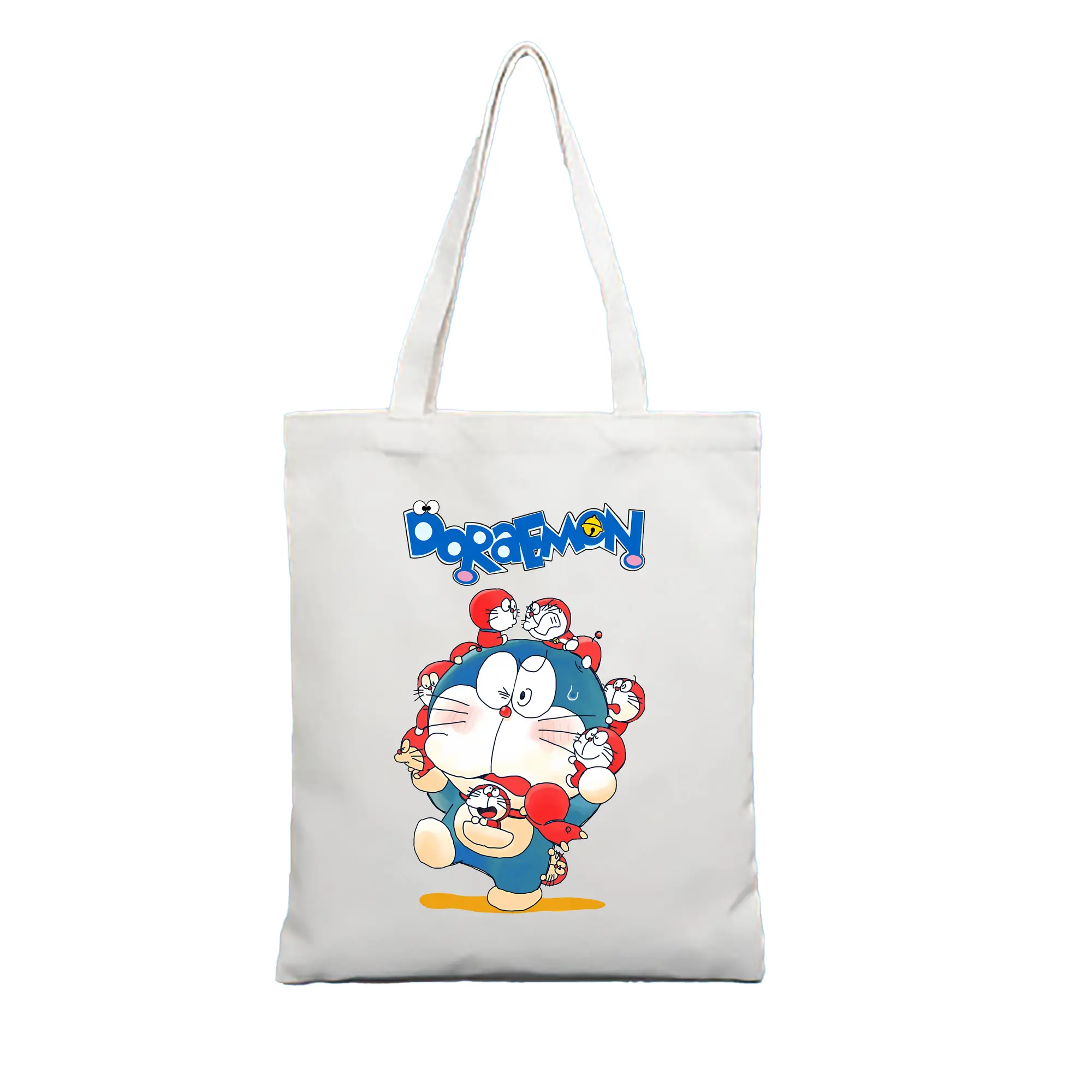 ドラえもん グッズドラえもん - 縦型キャンバス手提げバッグ（トートバッグ） ・ キャンバス素材 ・ ショッピング用 ・ 軽量 丈夫 お手入れ簡単