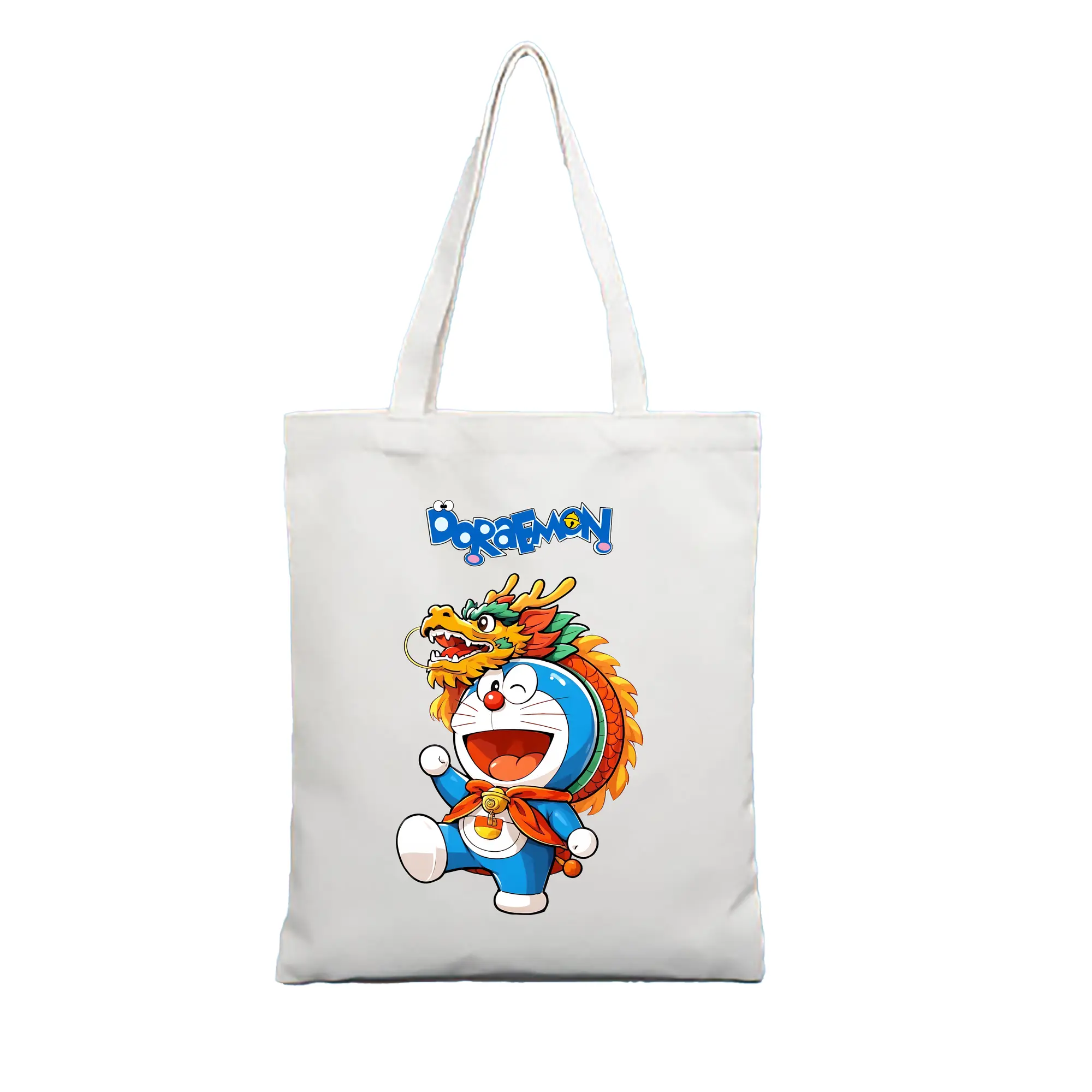 ドラえもん グッズドラえもん - 縦型キャンバス手提げバッグ（トートバッグ） ・ キャンバス素材 ・ ショッピング用 ・ 軽量 丈夫 お手入れ簡単