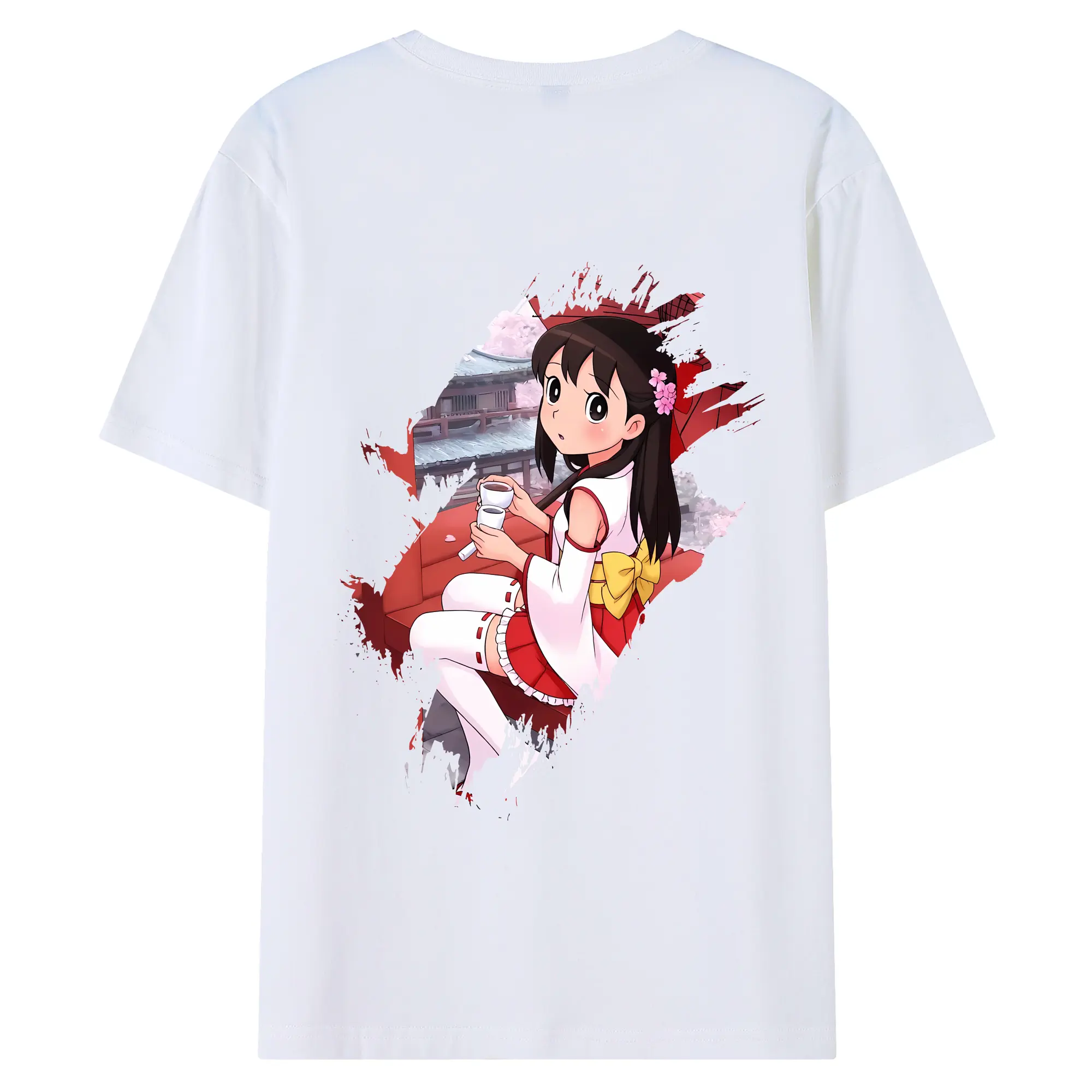 ドラえもん グッズ 源 静香 - 綿100％ 半袖Tシャツ ・ バックプリント ・ 快適 通気性 ・ 日常使い 散歩 スポーツ用