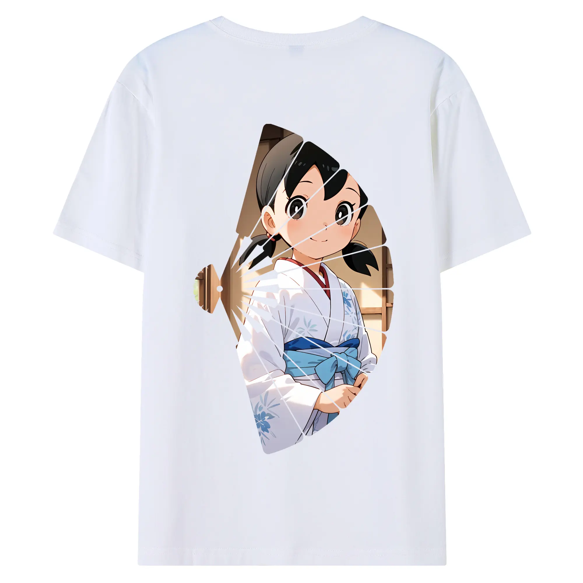ドラえもん グッズ 源 静香 - 綿100％ 半袖Tシャツ ・ バックプリント ・ 快適 通気性 ・ 日常使い 散歩 スポーツ用