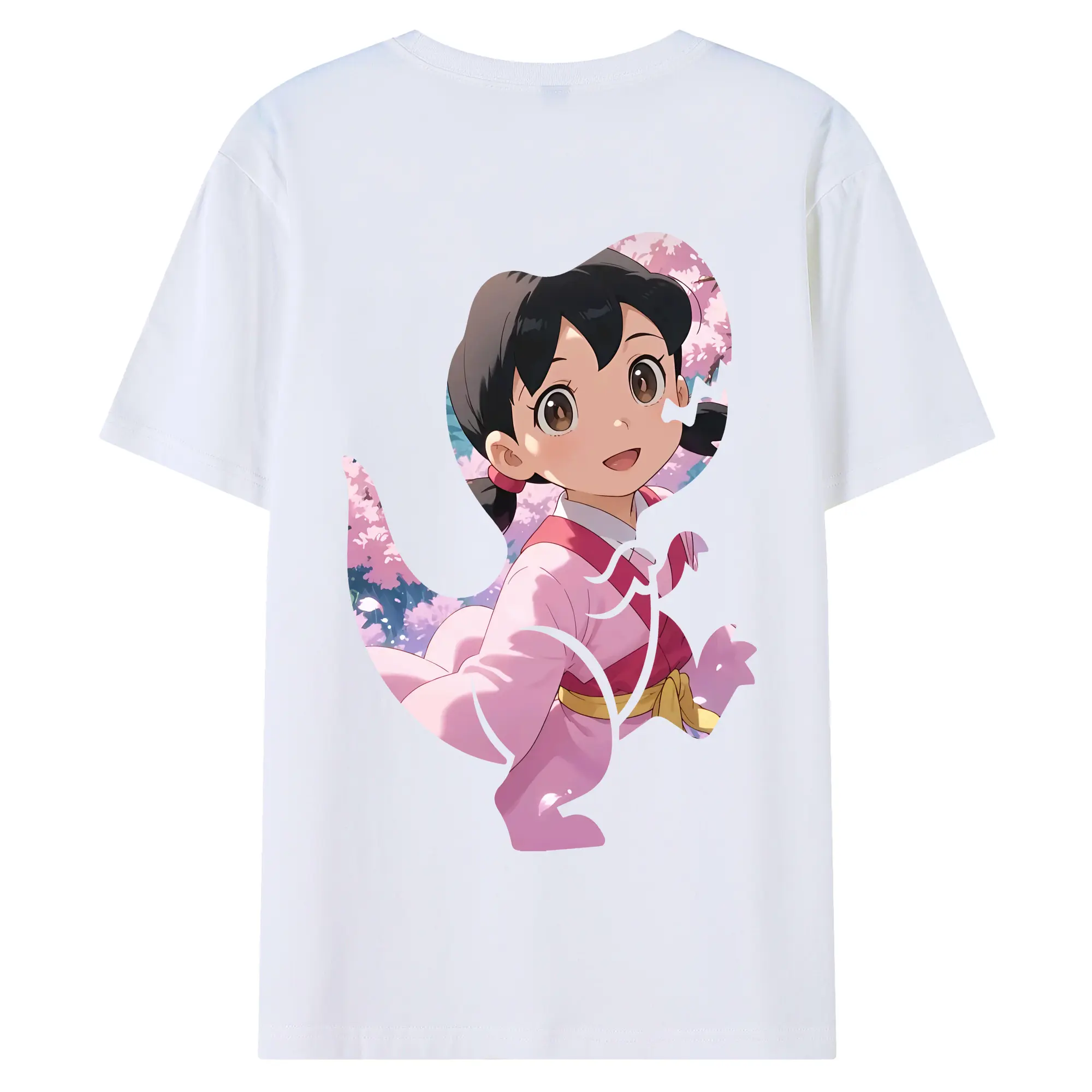 ドラえもん グッズ 源 静香 - 綿100％ 半袖Tシャツ ・ バックプリント ・ 快適 通気性 ・ 日常使い 散歩 スポーツ用