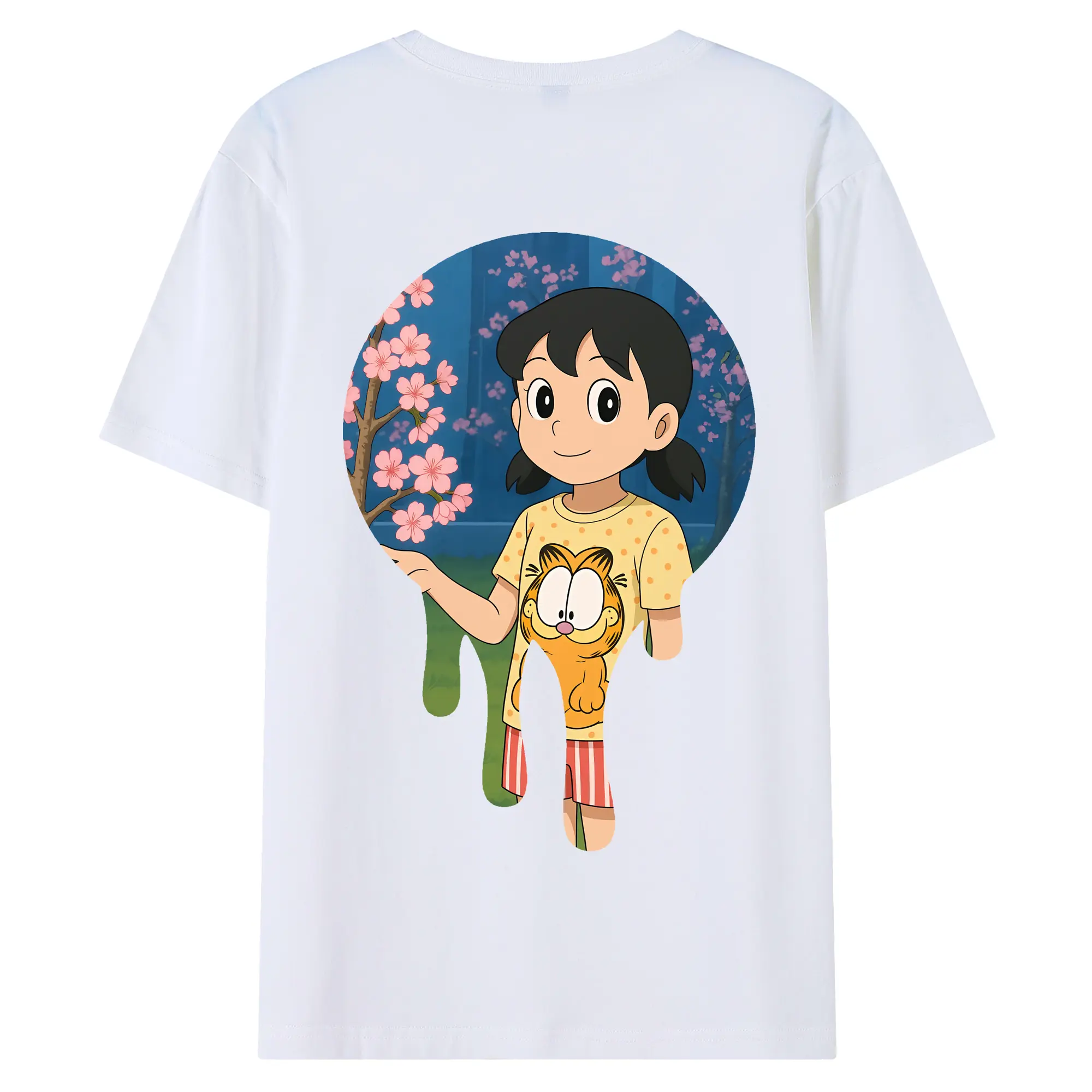 ドラえもん グッズ 源 静香 - 綿100％ 半袖Tシャツ ・ バックプリント ・ 快適 通気性 ・ 日常使い 散歩 スポーツ用
