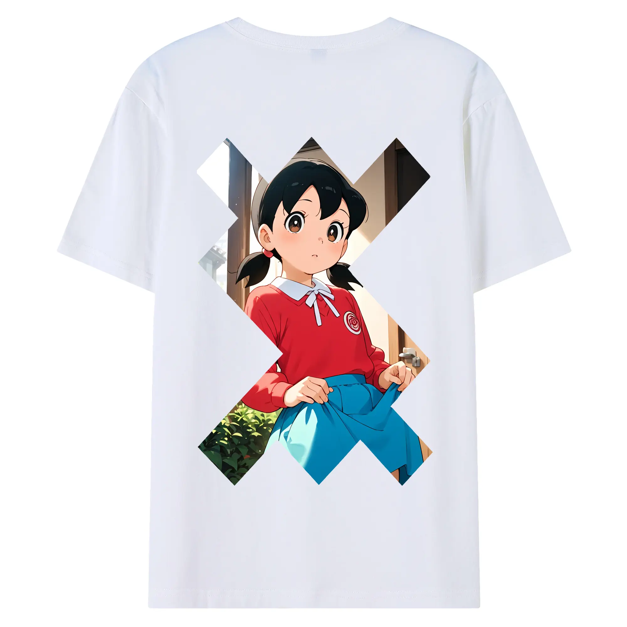 ドラえもん グッズ 源 静香 - 綿100％ 半袖Tシャツ ・ バックプリント ・ 快適 通気性 ・ 日常使い 散歩 スポーツ用