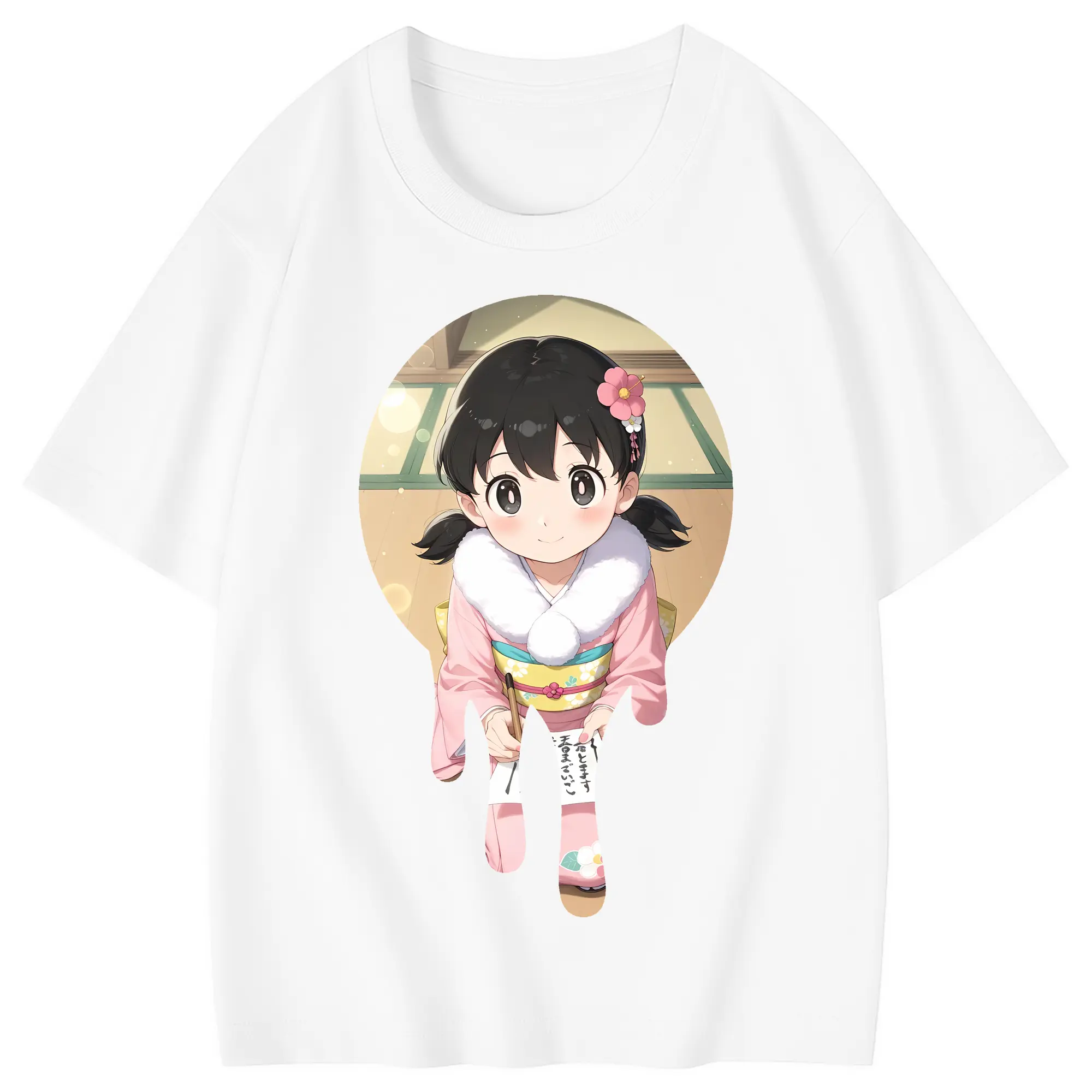 ドラえもん グッズ 源 静香 - 綿100％ キッズTシャツ ・ フロントプリント ・ 快適 通気性 ・ スポーツ カジュアル 散歩用