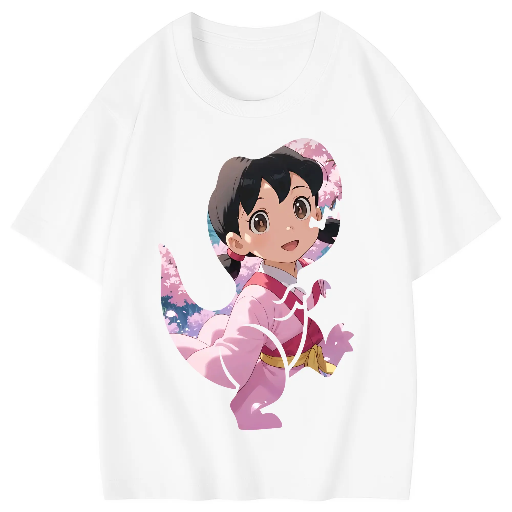 ドラえもん グッズ 源 静香 - 綿100％ キッズTシャツ ・ フロントプリント ・ 快適 通気性 ・ スポーツ カジュアル 散歩用
