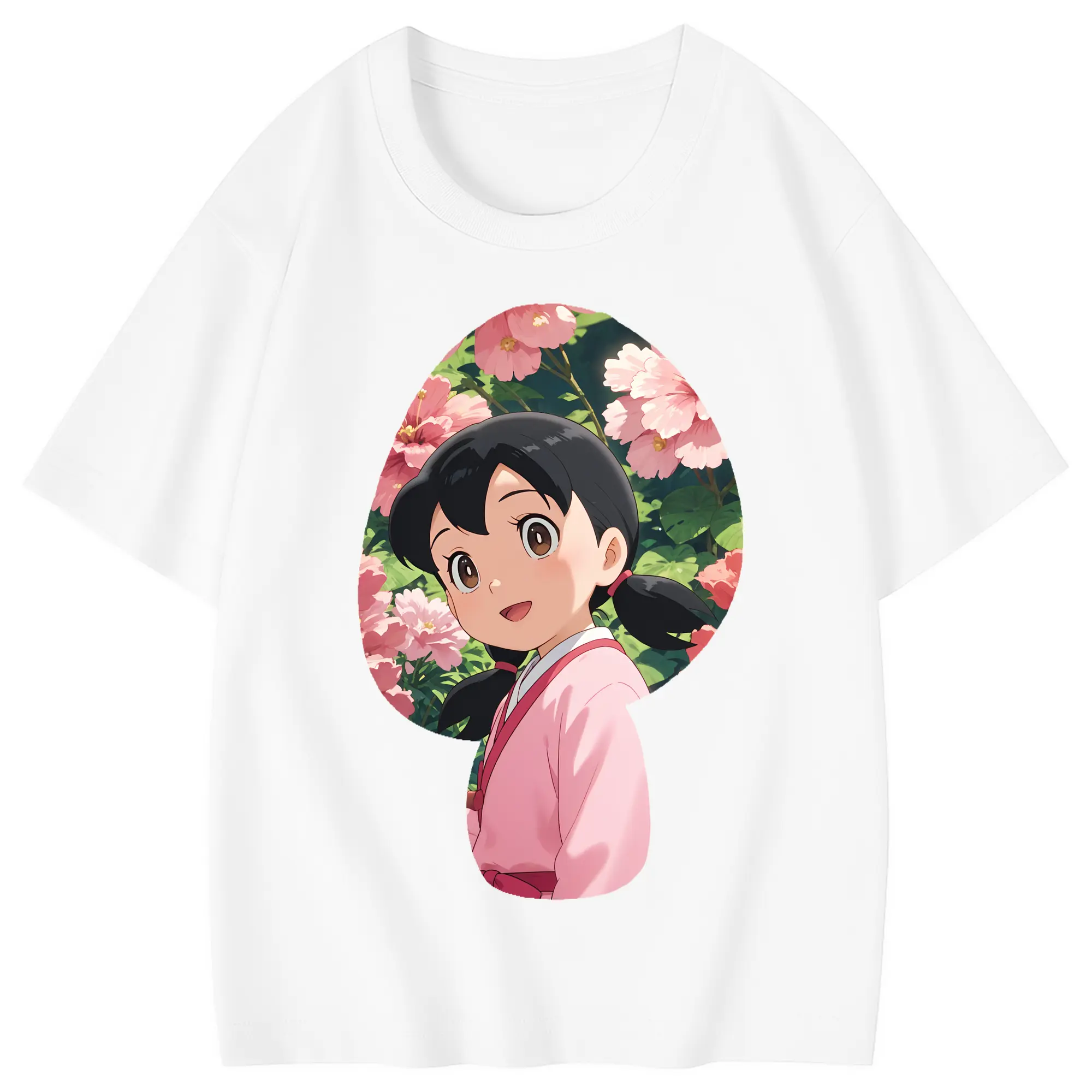 ドラえもん グッズ 源 静香 - 綿100％ キッズTシャツ ・ フロントプリント ・ 快適 通気性 ・ スポーツ カジュアル 散歩用