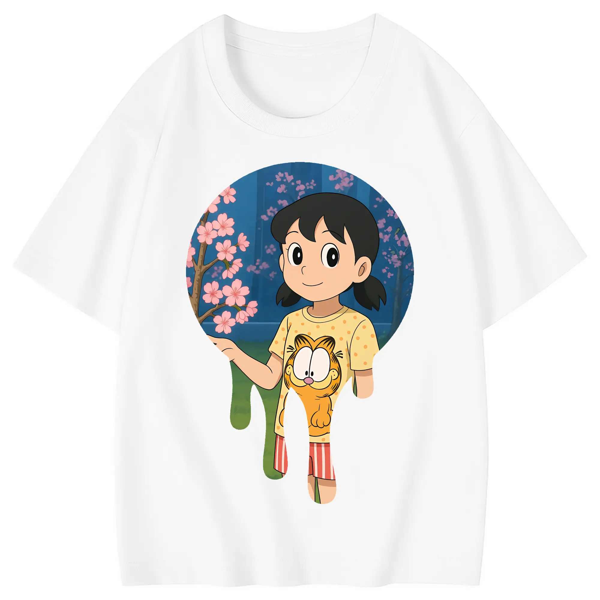 ドラえもん グッズ 源 静香 - 綿100％ キッズTシャツ ・ フロントプリント ・ 快適 通気性 ・ スポーツ カジュアル 散歩用