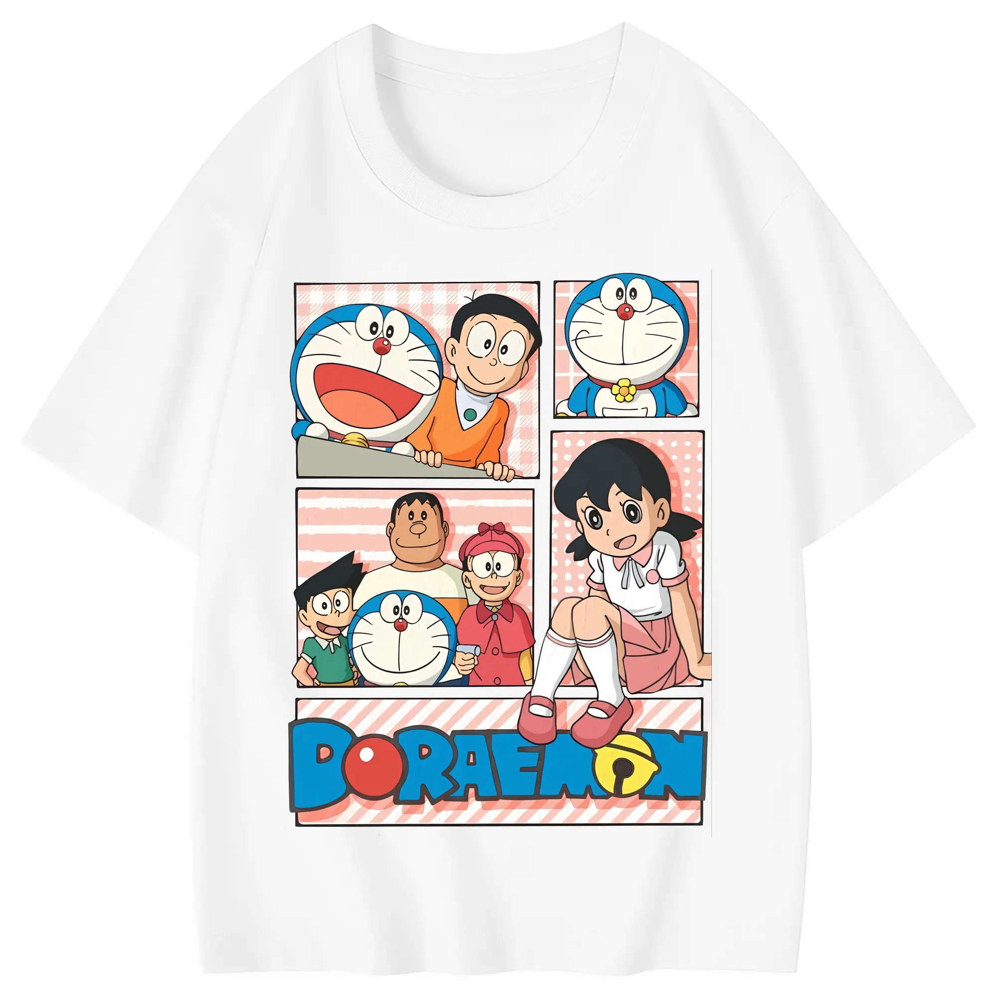ドラえもん グッズ 源 静香 - 綿100％ キッズTシャツ ・ フロントプリント ・ 快適 通気性 ・ スポーツ カジュアル 散歩用