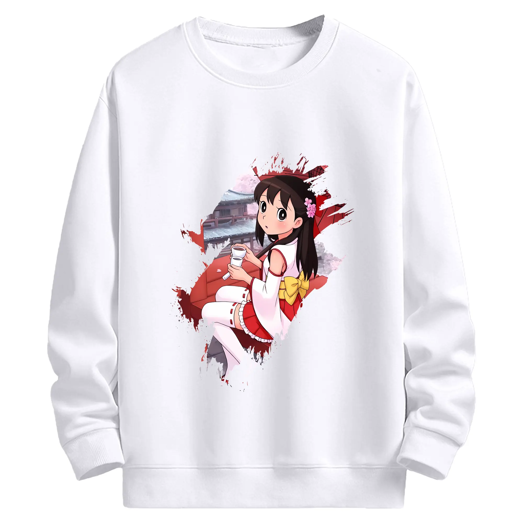 ドラえもん グッズ 源 静香 - 高品質 クルーネック スウェット ・ コットン59％ ポリエステル41％ ・ ユニセックス 長袖 トレーナー ・ カジュアル デイリー スポーツ 散歩用