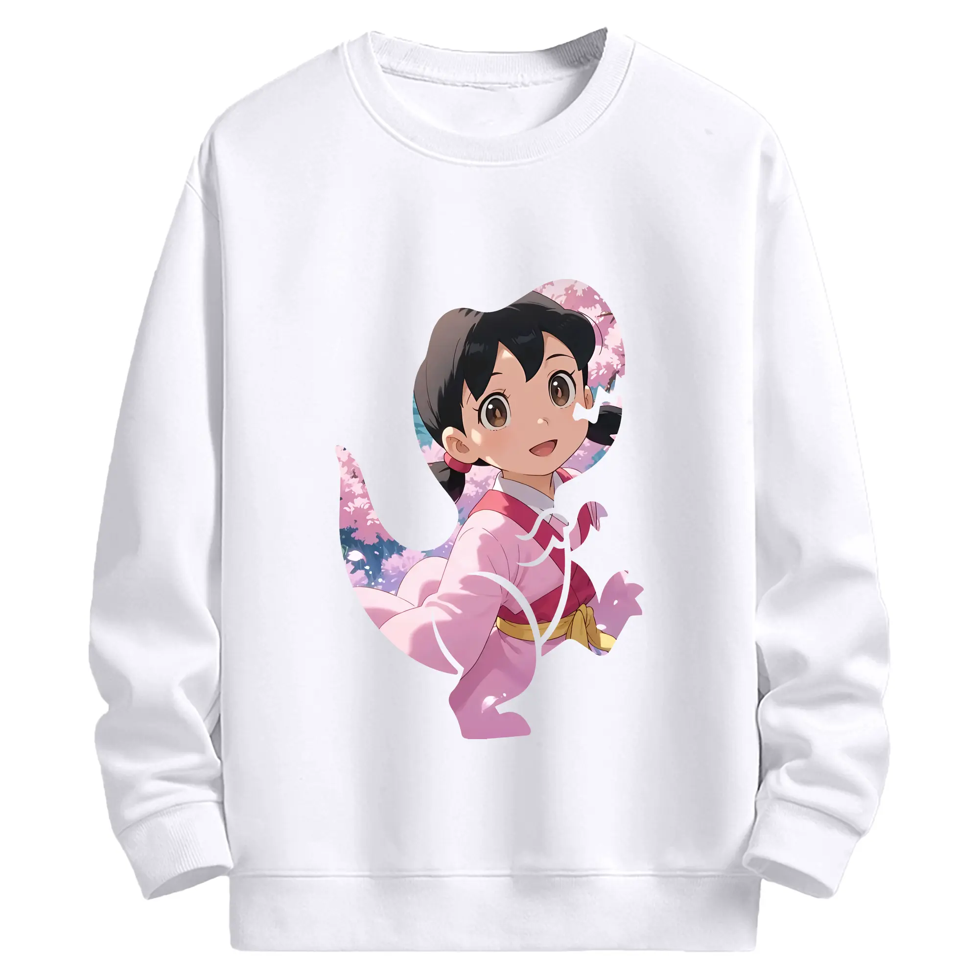 ドラえもん グッズ 源 静香 - 高品質 クルーネック スウェット ・ コットン59％ ポリエステル41％ ・ ユニセックス 長袖 トレーナー ・ カジュアル デイリー スポーツ 散歩用