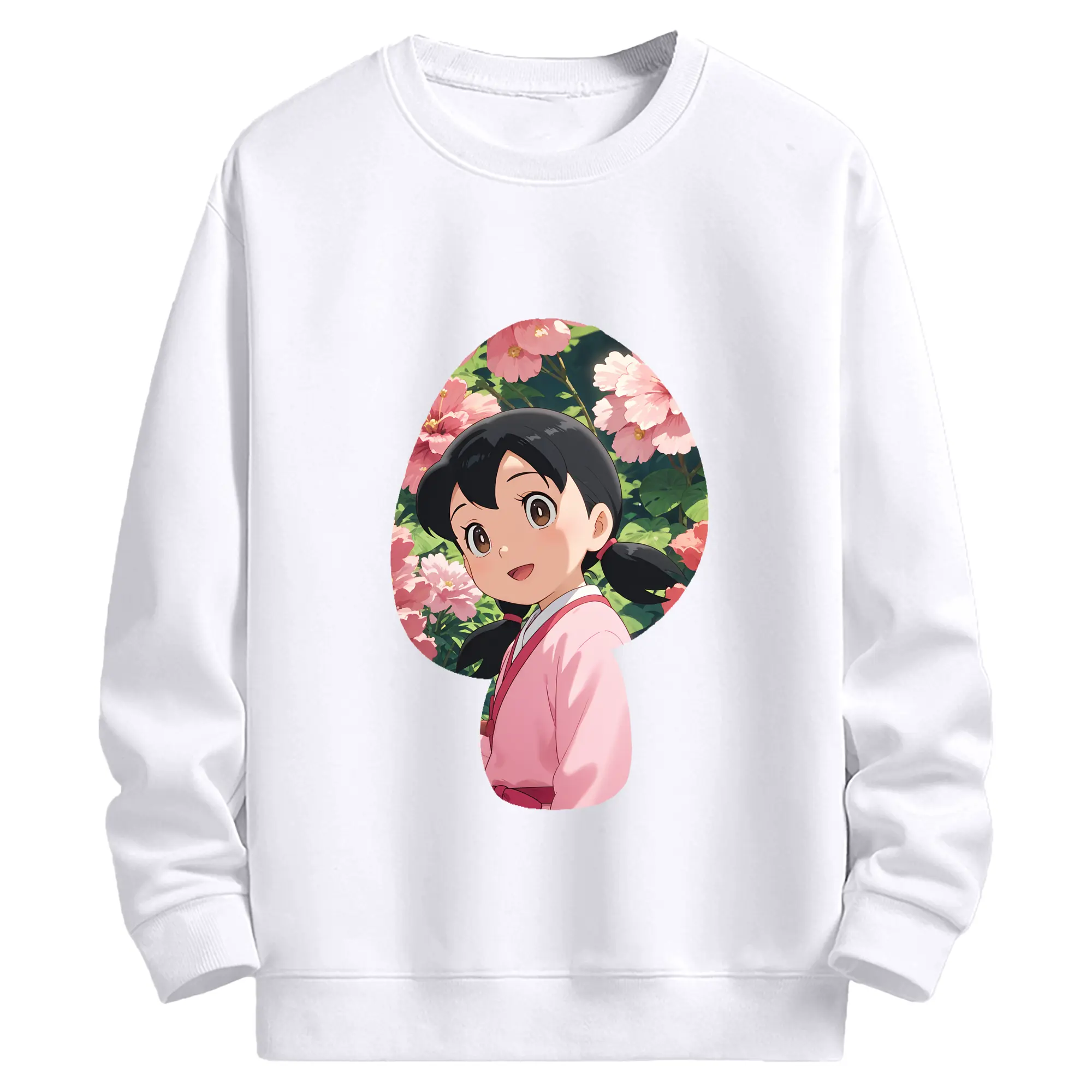 ドラえもん グッズ 源 静香 - 高品質 クルーネック スウェット ・ コットン59％ ポリエステル41％ ・ ユニセックス 長袖 トレーナー ・ カジュアル デイリー スポーツ 散歩用