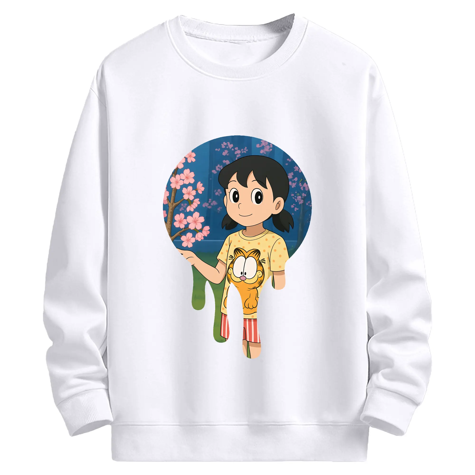ドラえもん グッズ 源 静香 - 高品質 クルーネック スウェット ・ コットン59％ ポリエステル41％ ・ ユニセックス 長袖 トレーナー ・ カジュアル デイリー スポーツ 散歩用