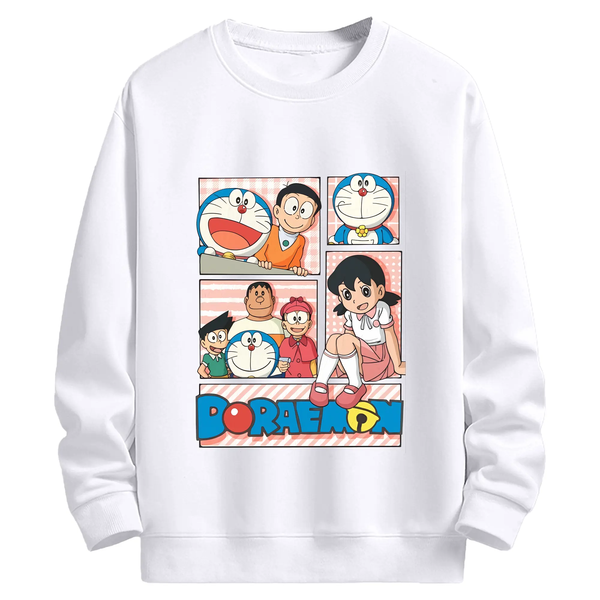 ドラえもん グッズ 源 静香 - 高品質 クルーネック スウェット ・ コットン59％ ポリエステル41％ ・ ユニセックス 長袖 トレーナー ・ カジュアル デイリー スポーツ 散歩用