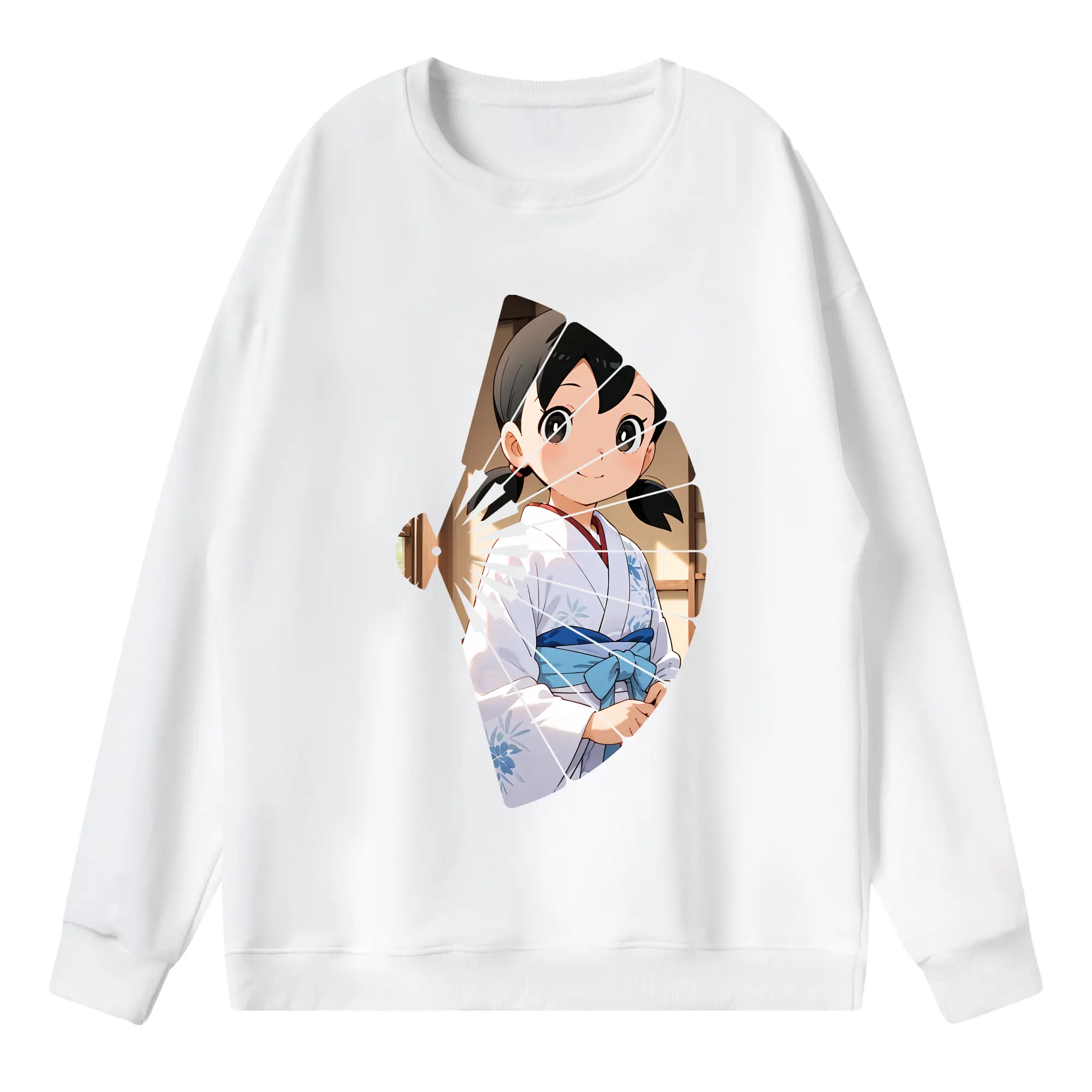 ドラえもん グッズ 源 静香 - 薄手 クルーネック スウェット 裏毛260g · ポリエステル 春秋向け カジュアル 男女兼用 · トレーナー デイリー スポーツ 散歩に最適