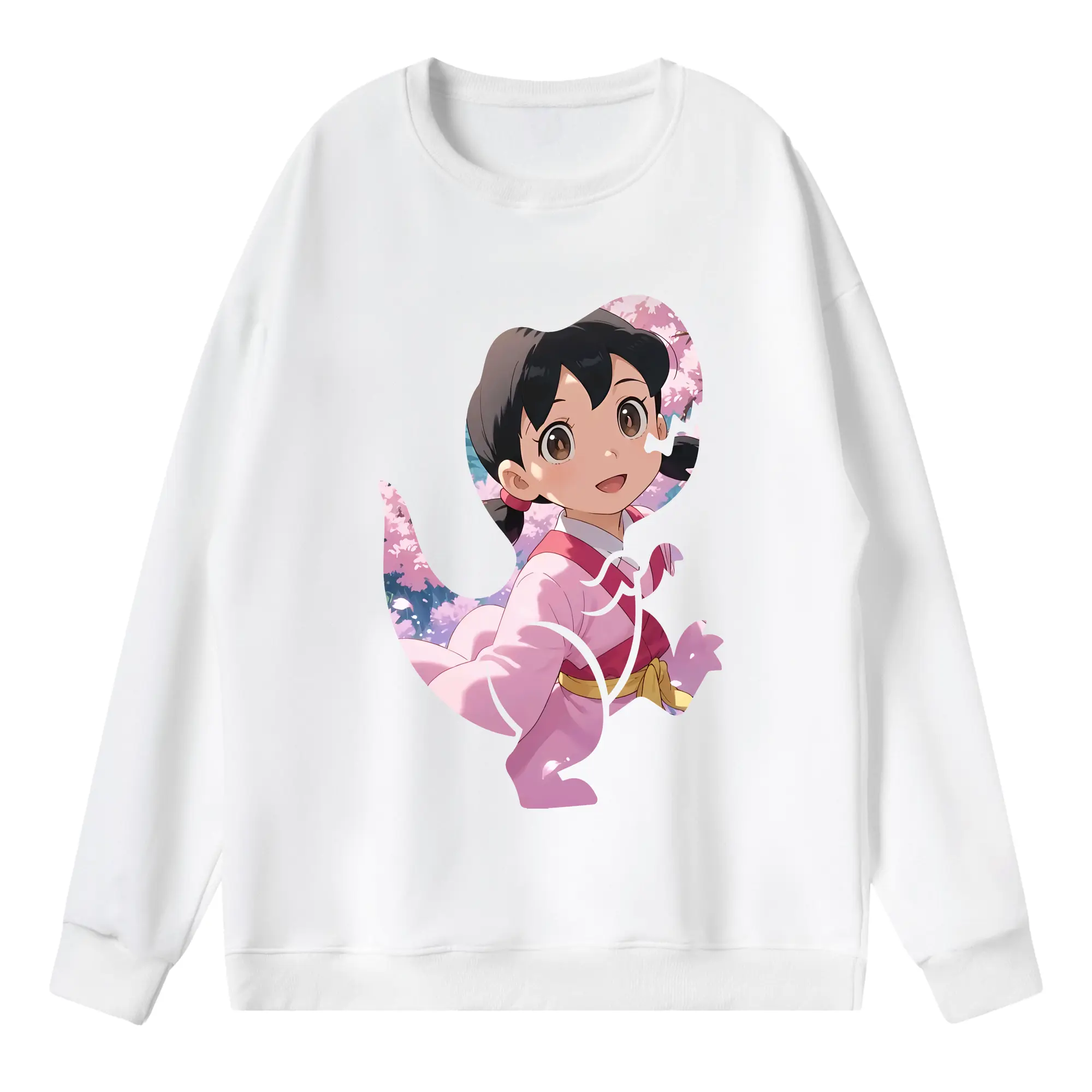 ドラえもん グッズ 源 静香 - 薄手 クルーネック スウェット 裏毛260g · ポリエステル 春秋向け カジュアル 男女兼用 · トレーナー デイリー スポーツ 散歩に最適