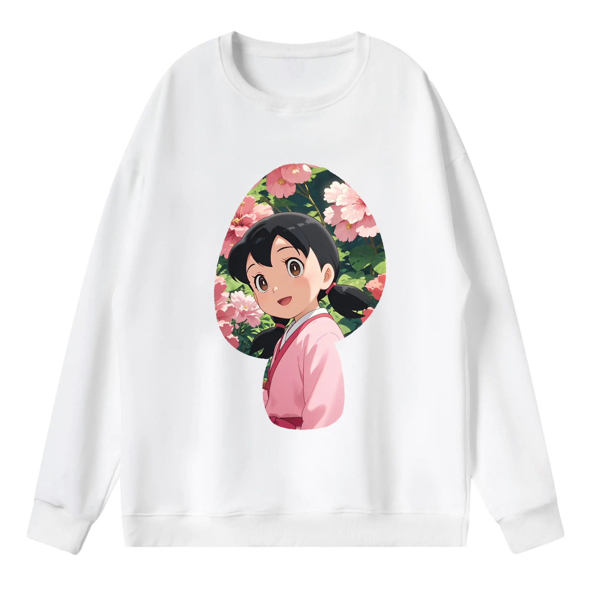 ドラえもん グッズ 源 静香 - 薄手 クルーネック スウェット 裏毛260g · ポリエステル 春秋向け カジュアル 男女兼用 · トレーナー デイリー スポーツ 散歩に最適