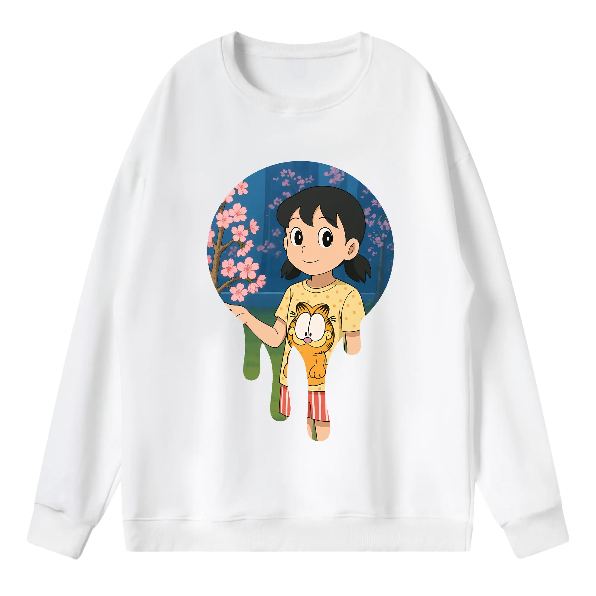 ドラえもん グッズ 源 静香 - 薄手 クルーネック スウェット 裏毛260g · ポリエステル 春秋向け カジュアル 男女兼用 · トレーナー デイリー スポーツ 散歩に最適