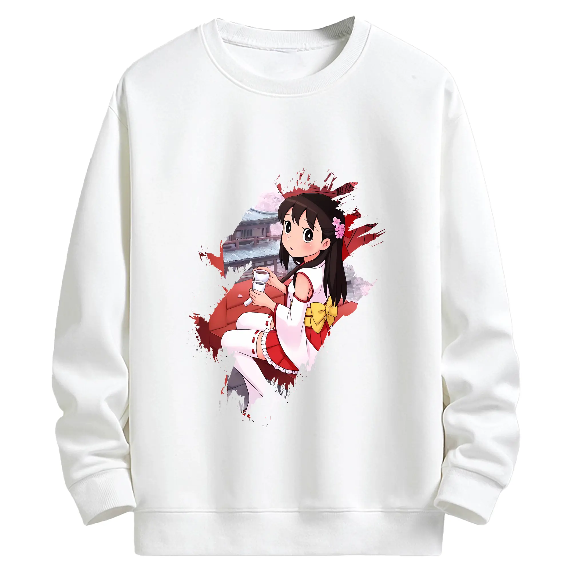 ドラえもん グッズ 源 静香 - キッズ クルーネックスウェットシャツ ・ フロントプリント ・ 綿80％ ポリエステル20％ ・ 快適 通学 スポーツ 日常使い お散歩用