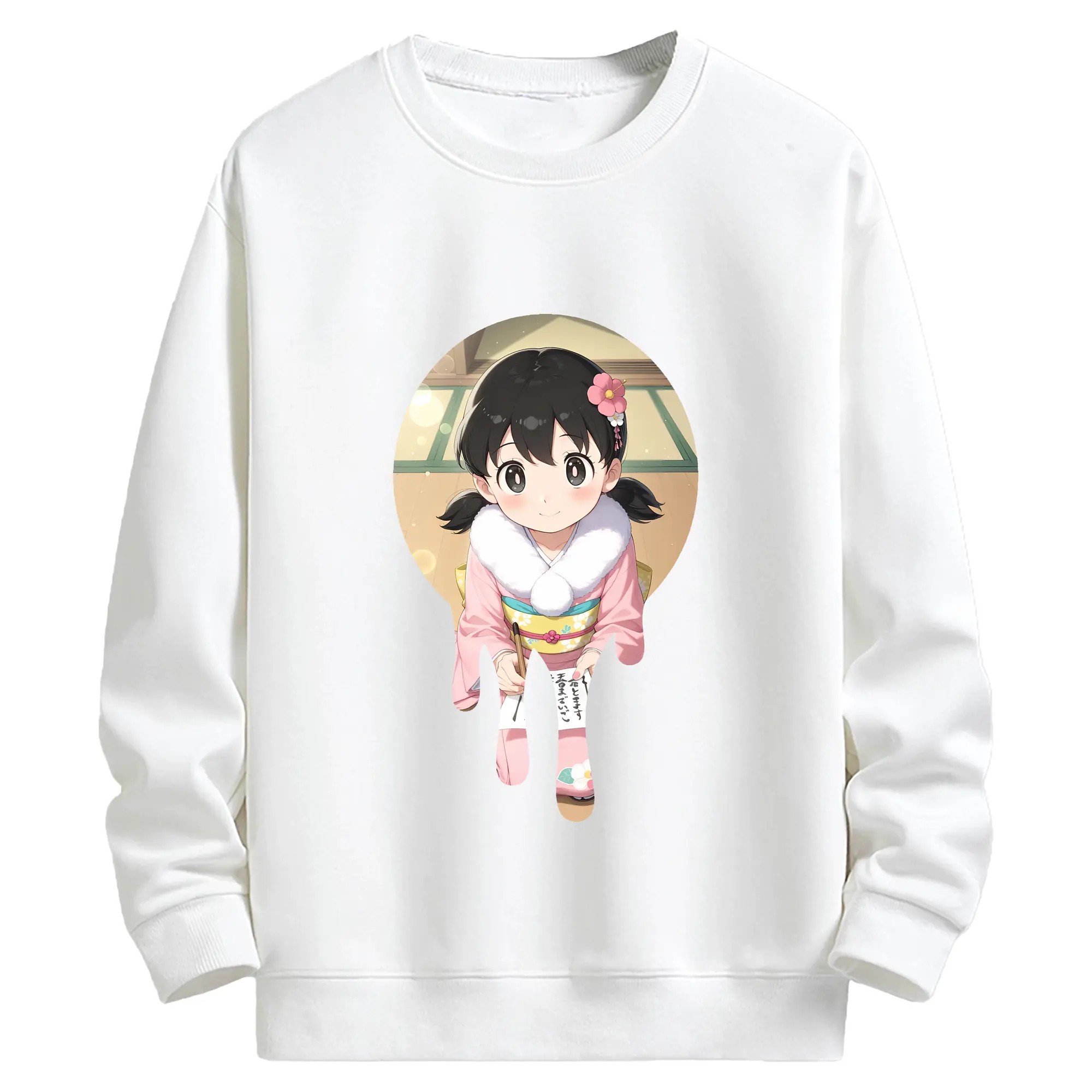 ドラえもん グッズ 源 静香 - キッズ クルーネックスウェットシャツ ・ フロントプリント ・ 綿80％ ポリエステル20％ ・ 快適 通学 スポーツ 日常使い お散歩用