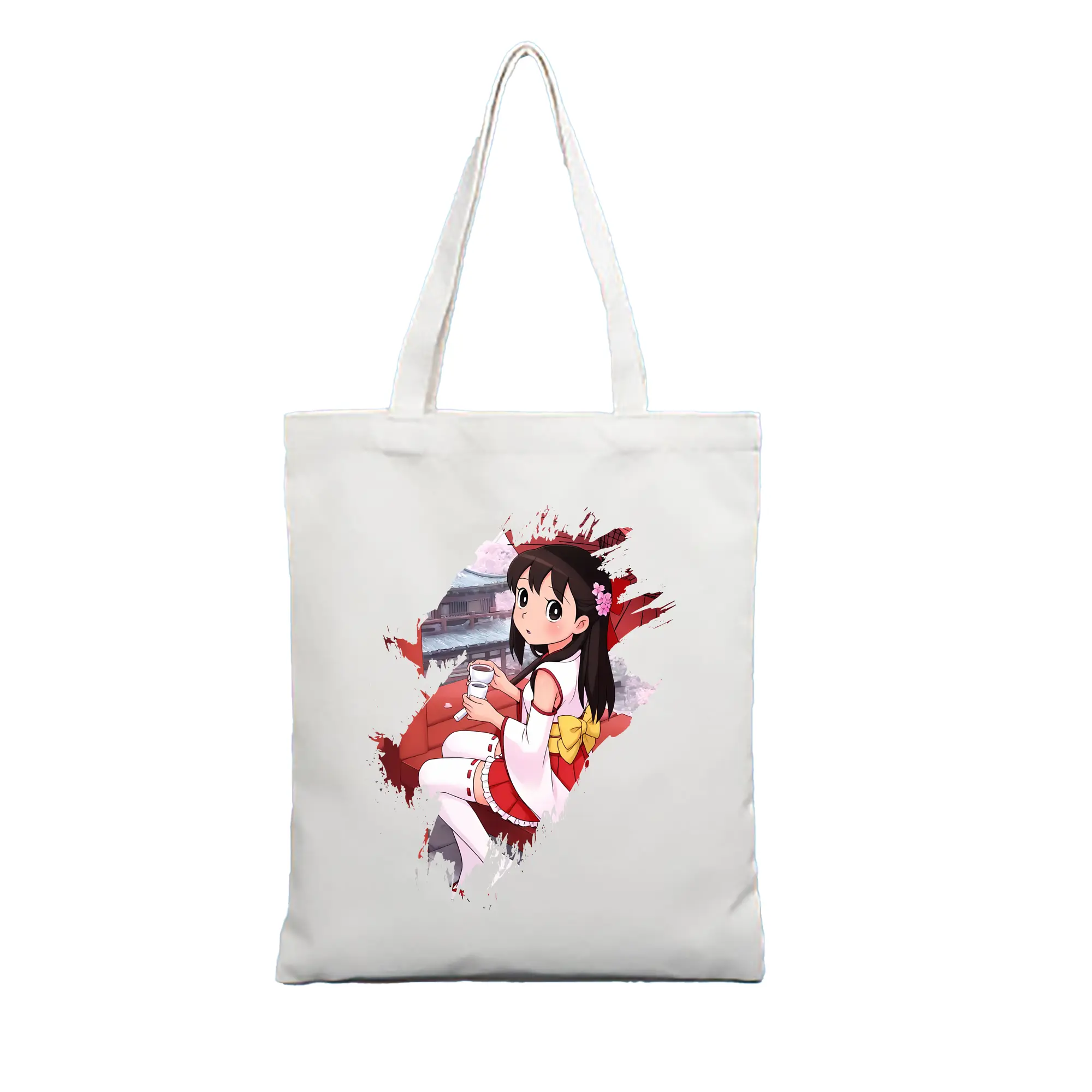 ドラえもん グッズ 源 静香 - 縦型キャンバス手提げバッグ（トートバッグ） ・ キャンバス素材 ・ ショッピング用 ・ 軽量 丈夫 お手入れ簡単