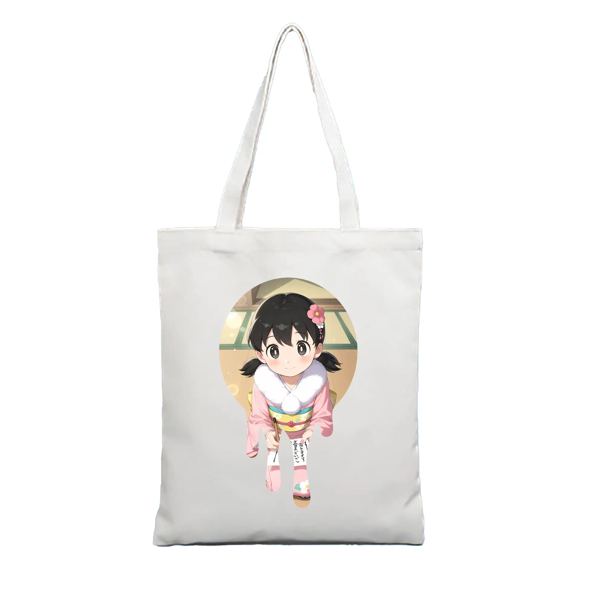 ドラえもん グッズ 源 静香 - 縦型キャンバス手提げバッグ（トートバッグ） ・ キャンバス素材 ・ ショッピング用 ・ 軽量 丈夫 お手入れ簡単