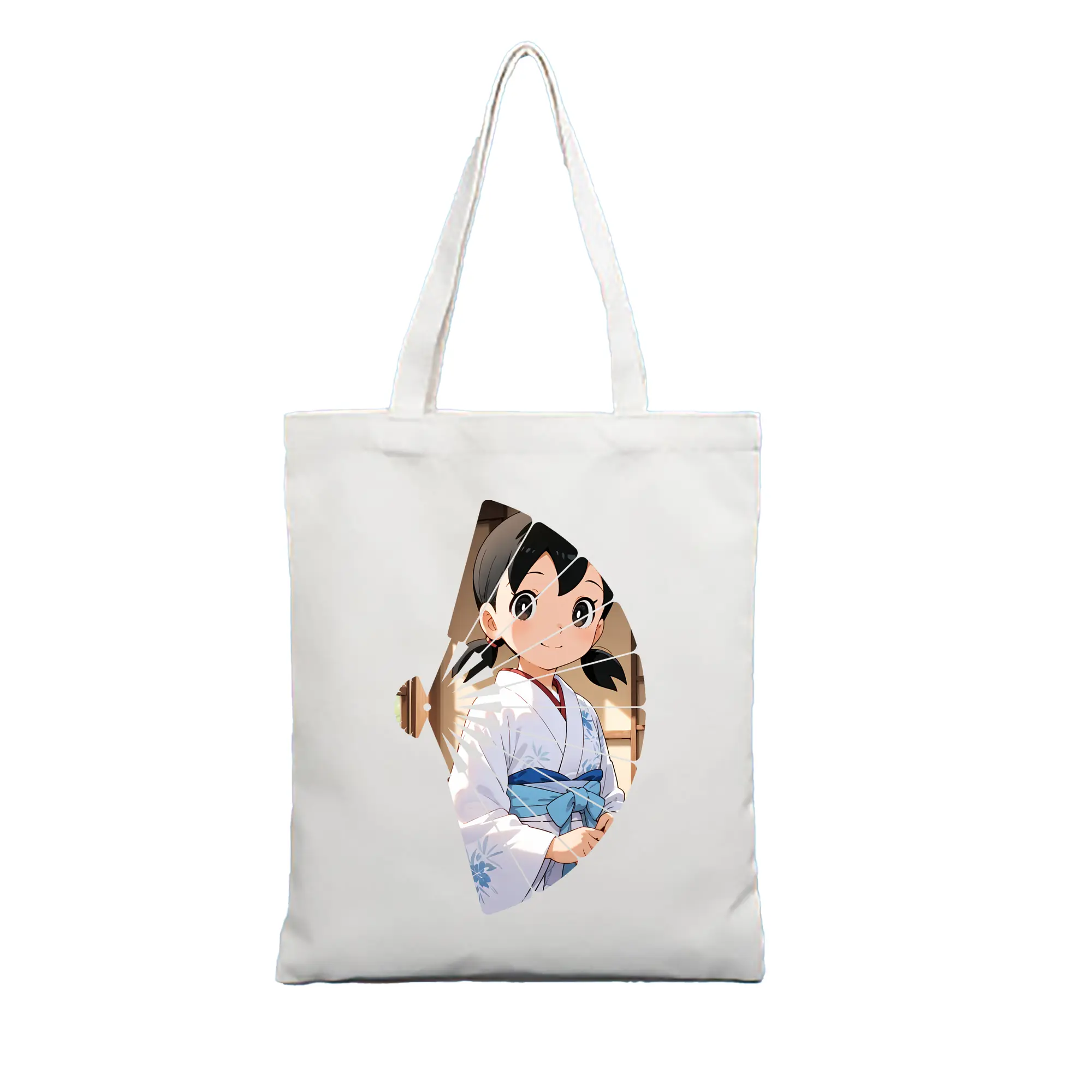 ドラえもん グッズ 源 静香 - 縦型キャンバス手提げバッグ（トートバッグ） ・ キャンバス素材 ・ ショッピング用 ・ 軽量 丈夫 お手入れ簡単