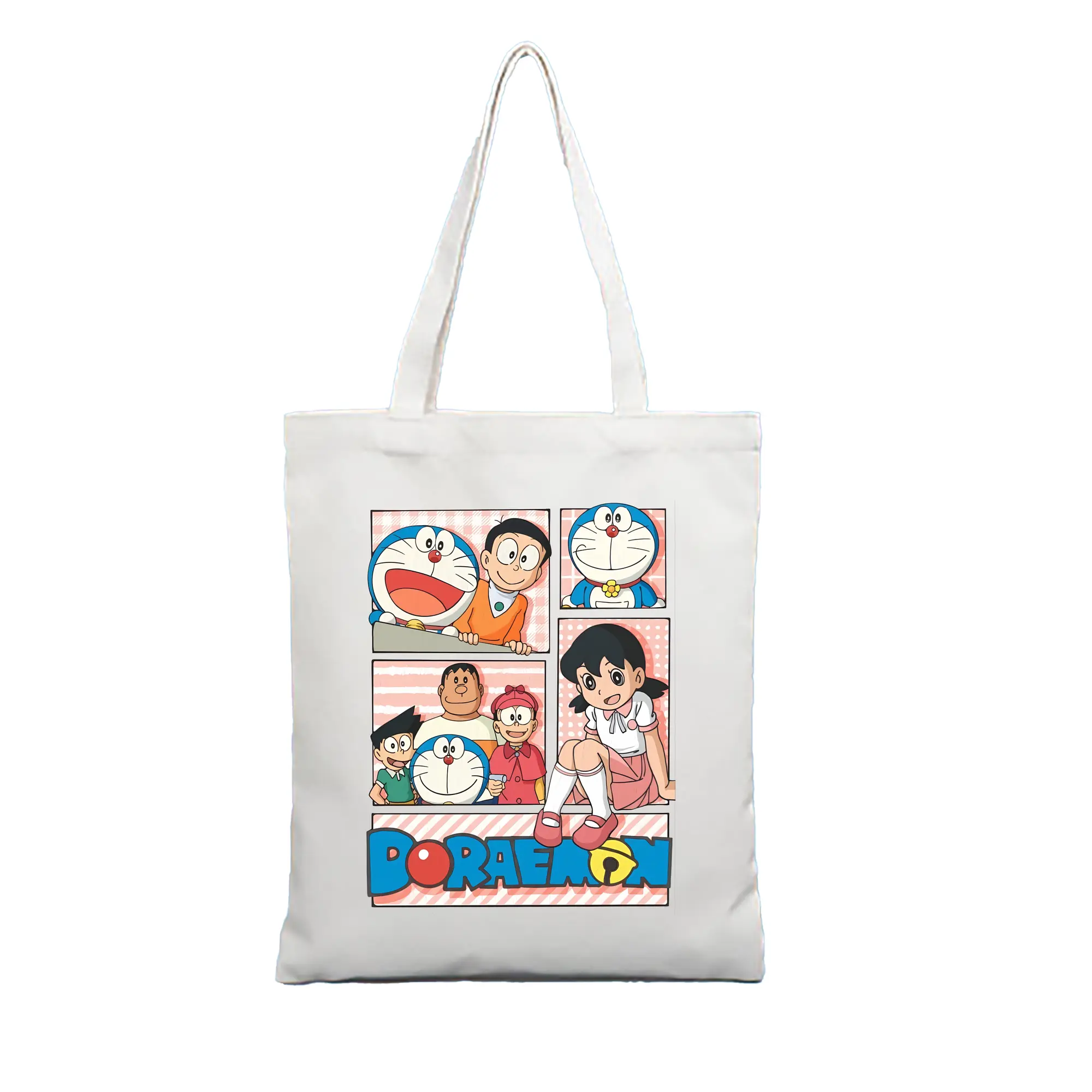 ドラえもん グッズ 源 静香 - 縦型キャンバス手提げバッグ（トートバッグ） ・ キャンバス素材 ・ ショッピング用 ・ 軽量 丈夫 お手入れ簡単