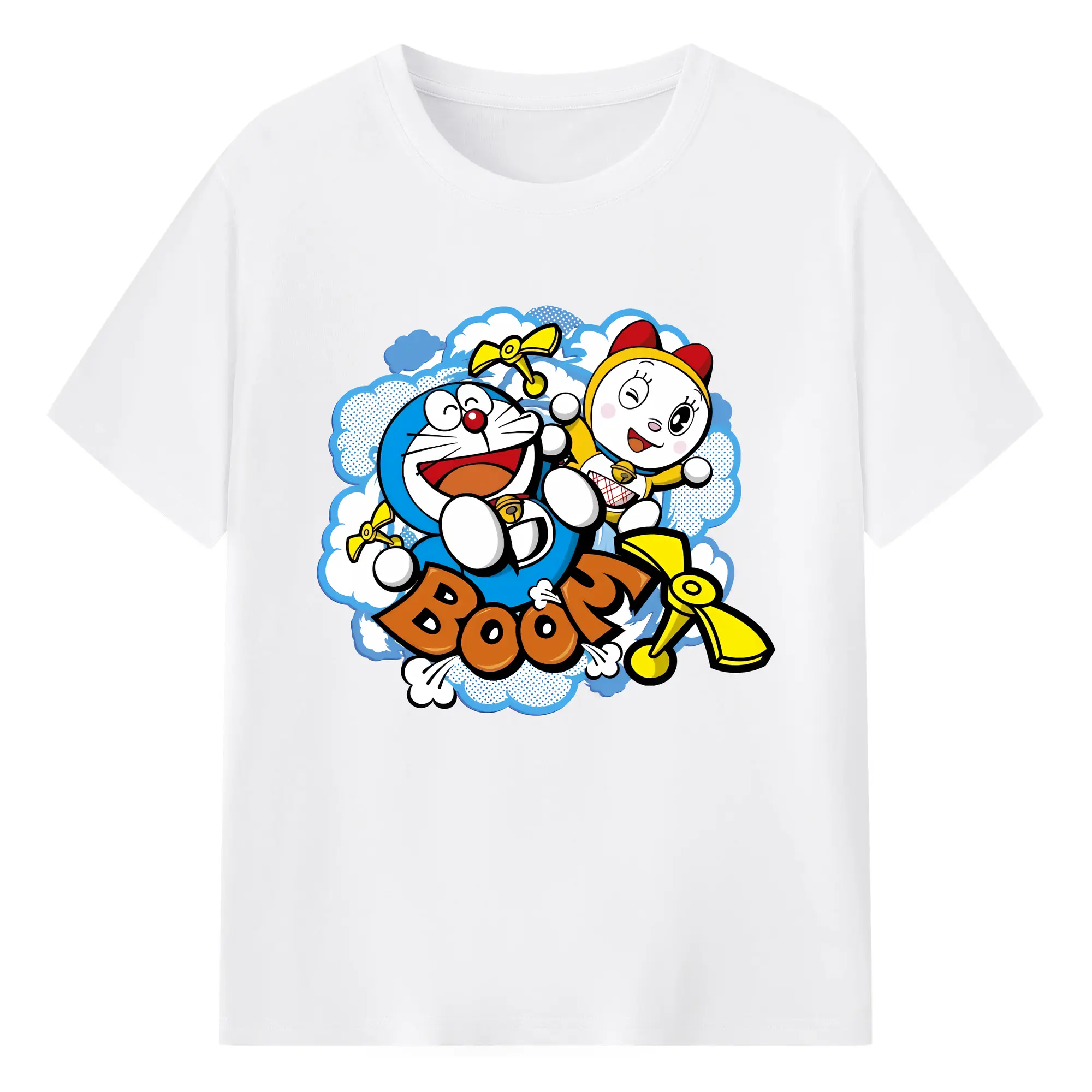 ドラえもん グッズ ドラミ - 綿100％ 半袖Tシャツ ・ フロントプリント ・ 快適 通気性 ・ 日常使い 散歩 スポーツ用