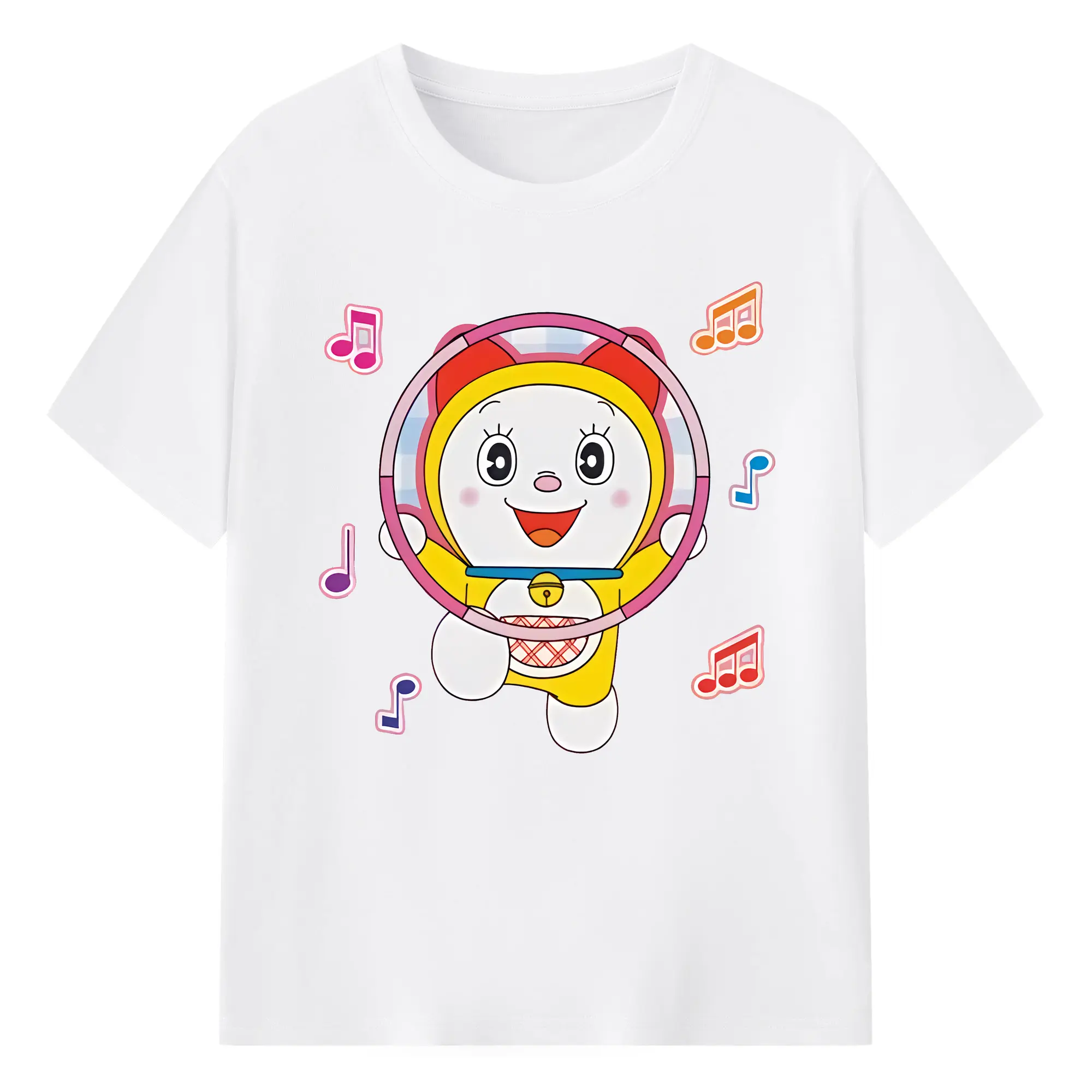 ドラえもん グッズ ドラミ - 綿100％ 半袖Tシャツ ・ フロントプリント ・ 快適 通気性 ・ 日常使い 散歩 スポーツ用