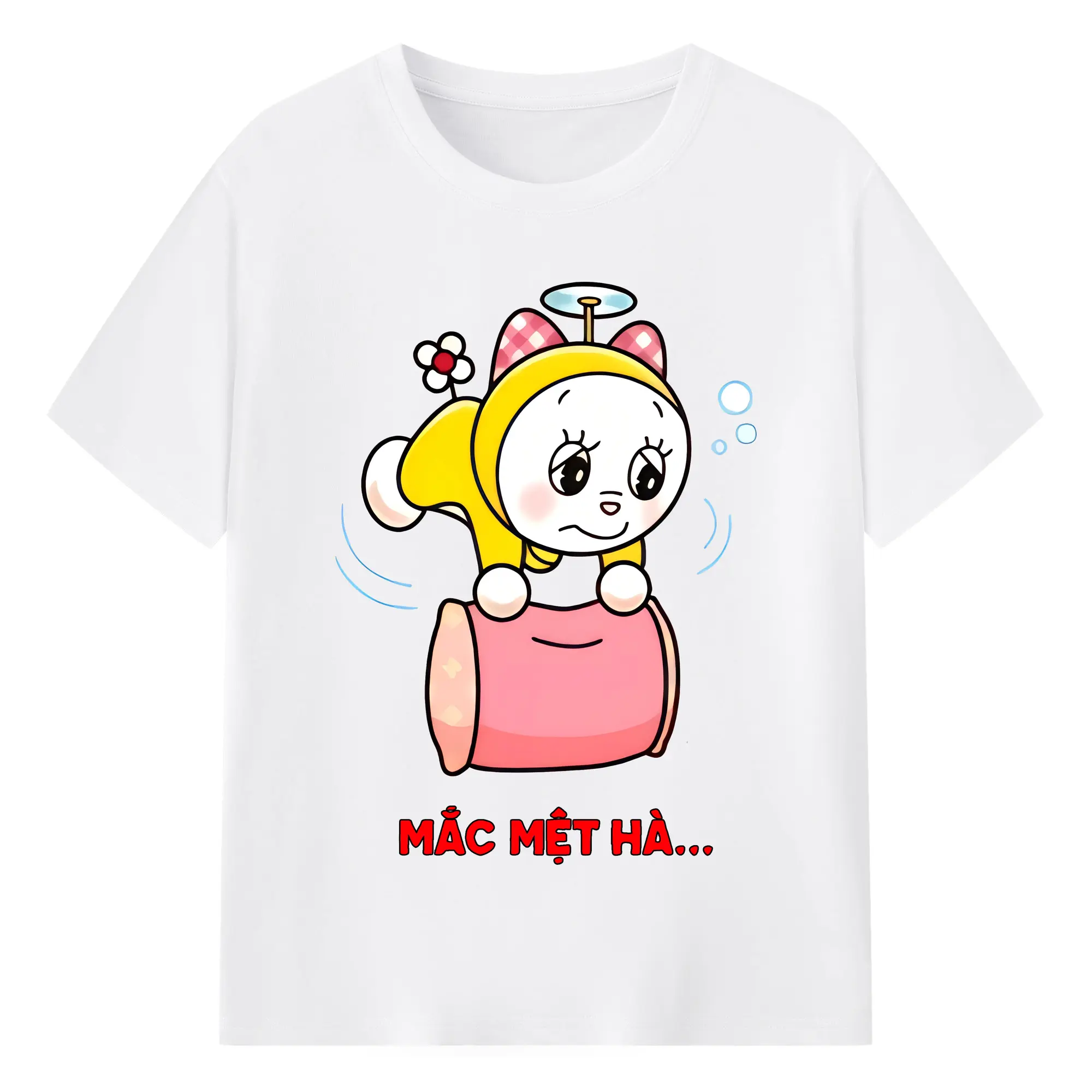 ドラえもん グッズ ドラミ - 綿100％ 半袖Tシャツ ・ フロントプリント ・ 快適 通気性 ・ 日常使い 散歩 スポーツ用