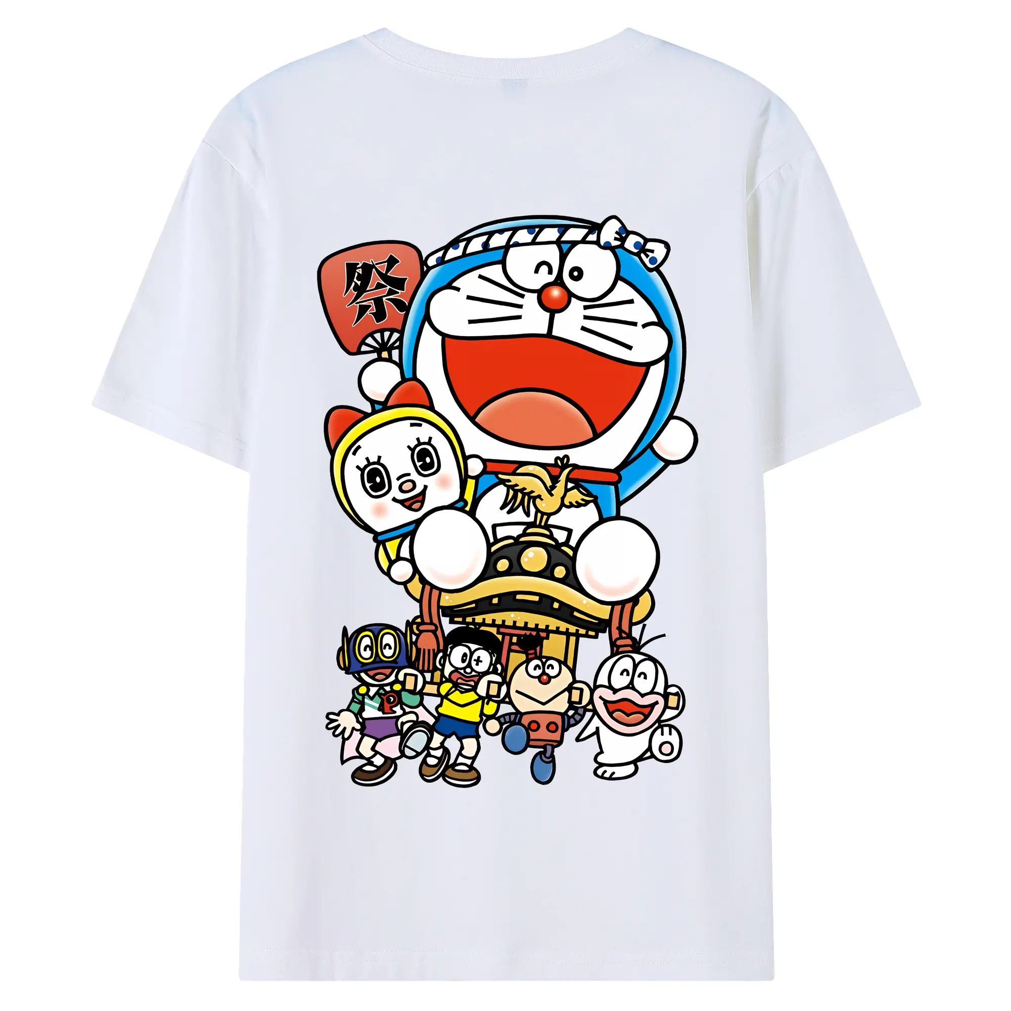 ドラえもん グッズ ドラミ - 綿100％ 半袖Tシャツ ・ バックプリント ・ 快適 通気性 ・ 日常使い 散歩 スポーツ用