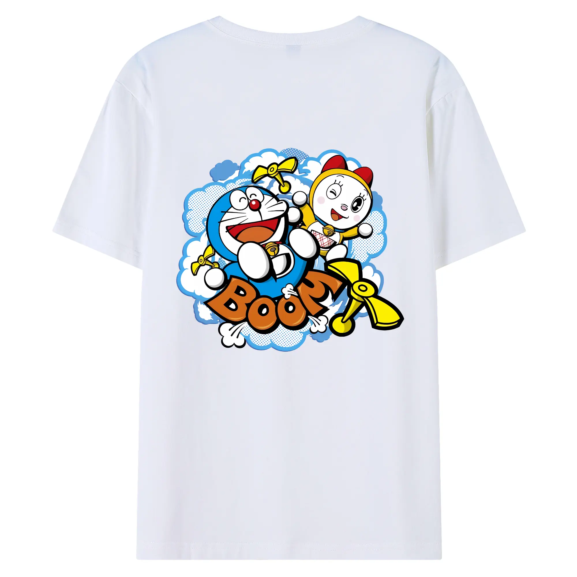 ドラえもん グッズ ドラミ - 綿100％ 半袖Tシャツ ・ バックプリント ・ 快適 通気性 ・ 日常使い 散歩 スポーツ用