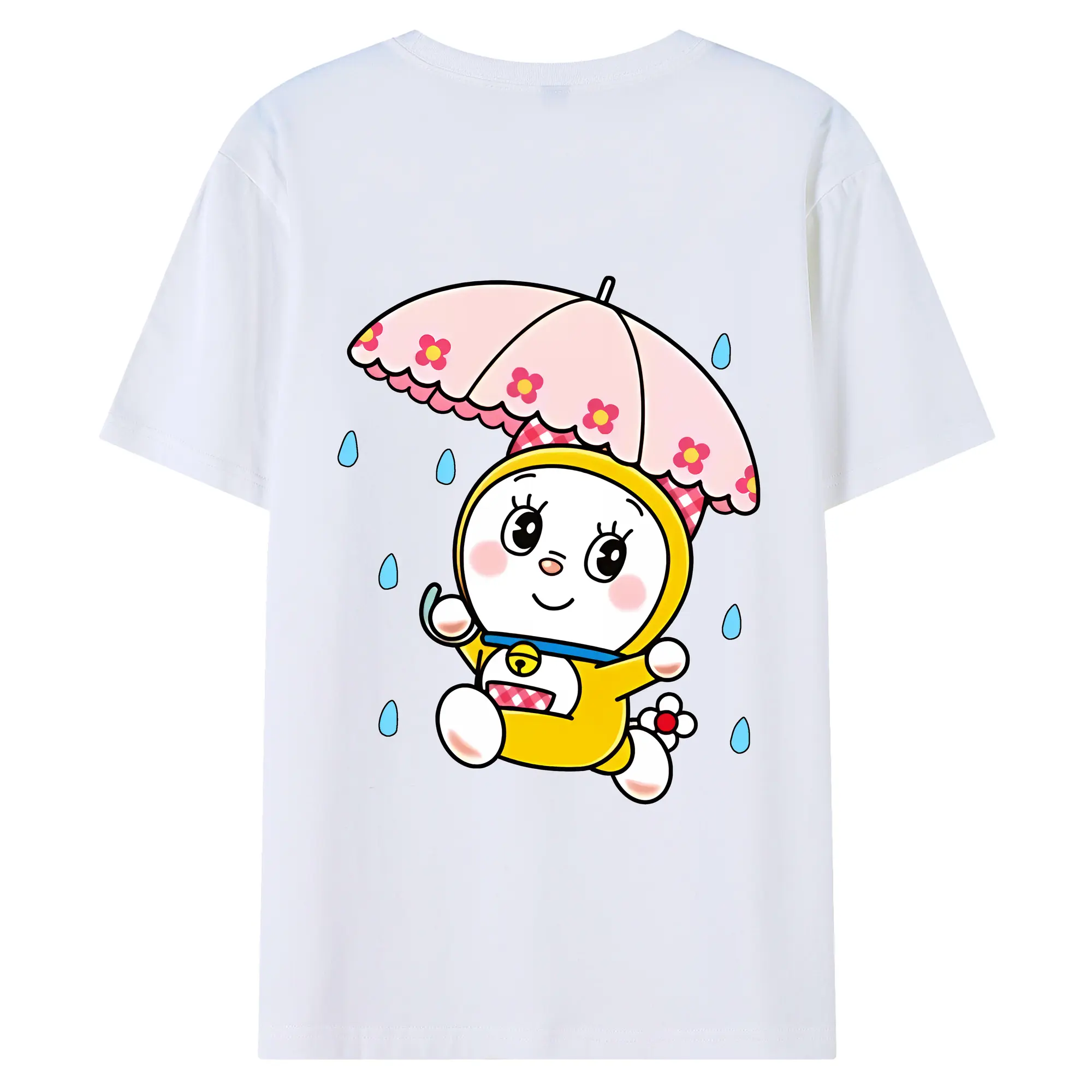 ドラえもん グッズ ドラミ - 綿100％ 半袖Tシャツ ・ バックプリント ・ 快適 通気性 ・ 日常使い 散歩 スポーツ用
