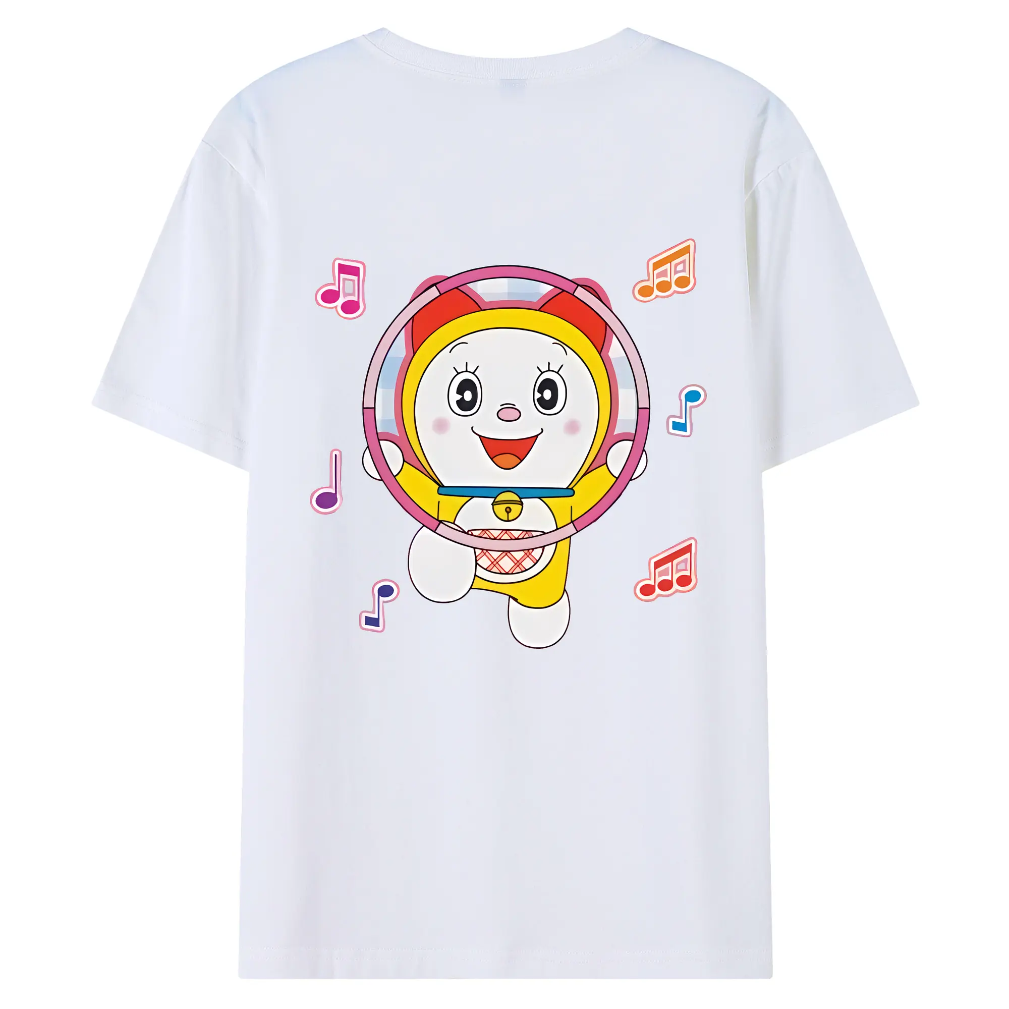 ドラえもん グッズ ドラミ - 綿100％ 半袖Tシャツ ・ バックプリント ・ 快適 通気性 ・ 日常使い 散歩 スポーツ用