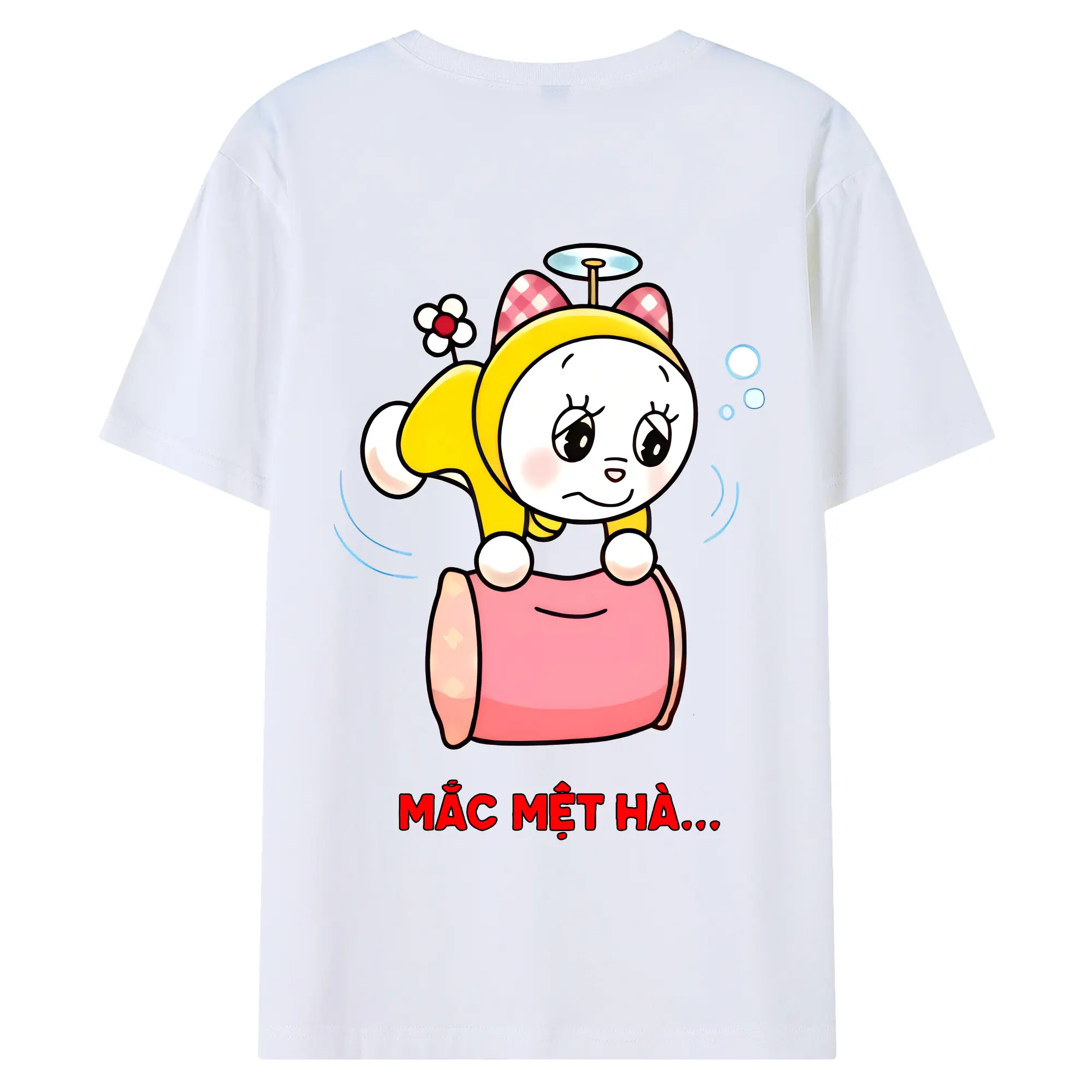 ドラえもん グッズ ドラミ - 綿100％ 半袖Tシャツ ・ バックプリント ・ 快適 通気性 ・ 日常使い 散歩 スポーツ用