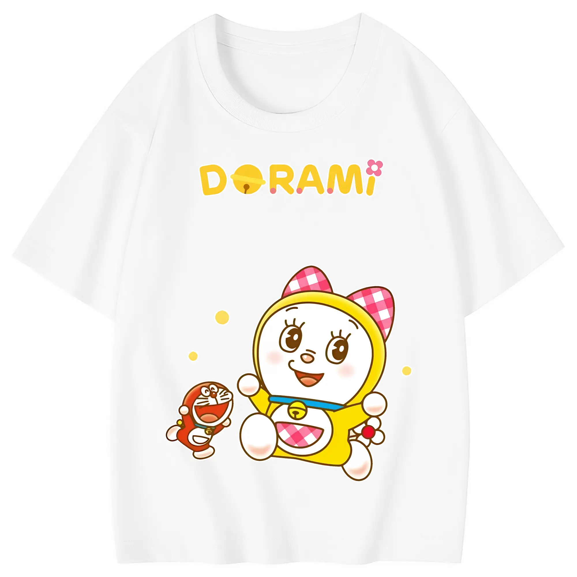 ドラえもん グッズ ドラミ - 綿100％ キッズTシャツ ・ フロントプリント ・ 快適 通気性 ・ スポーツ カジュアル 散歩用