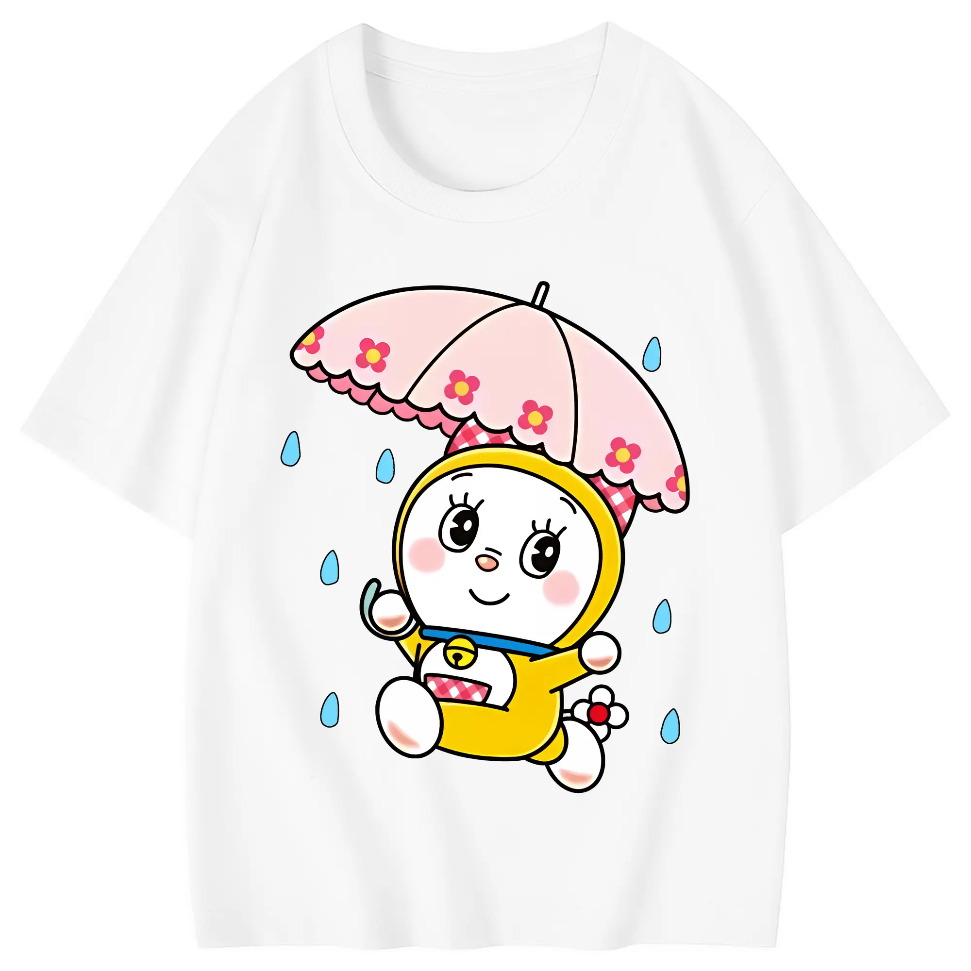 ドラえもん グッズ ドラミ - 綿100％ キッズTシャツ ・ フロントプリント ・ 快適 通気性 ・ スポーツ カジュアル 散歩用
