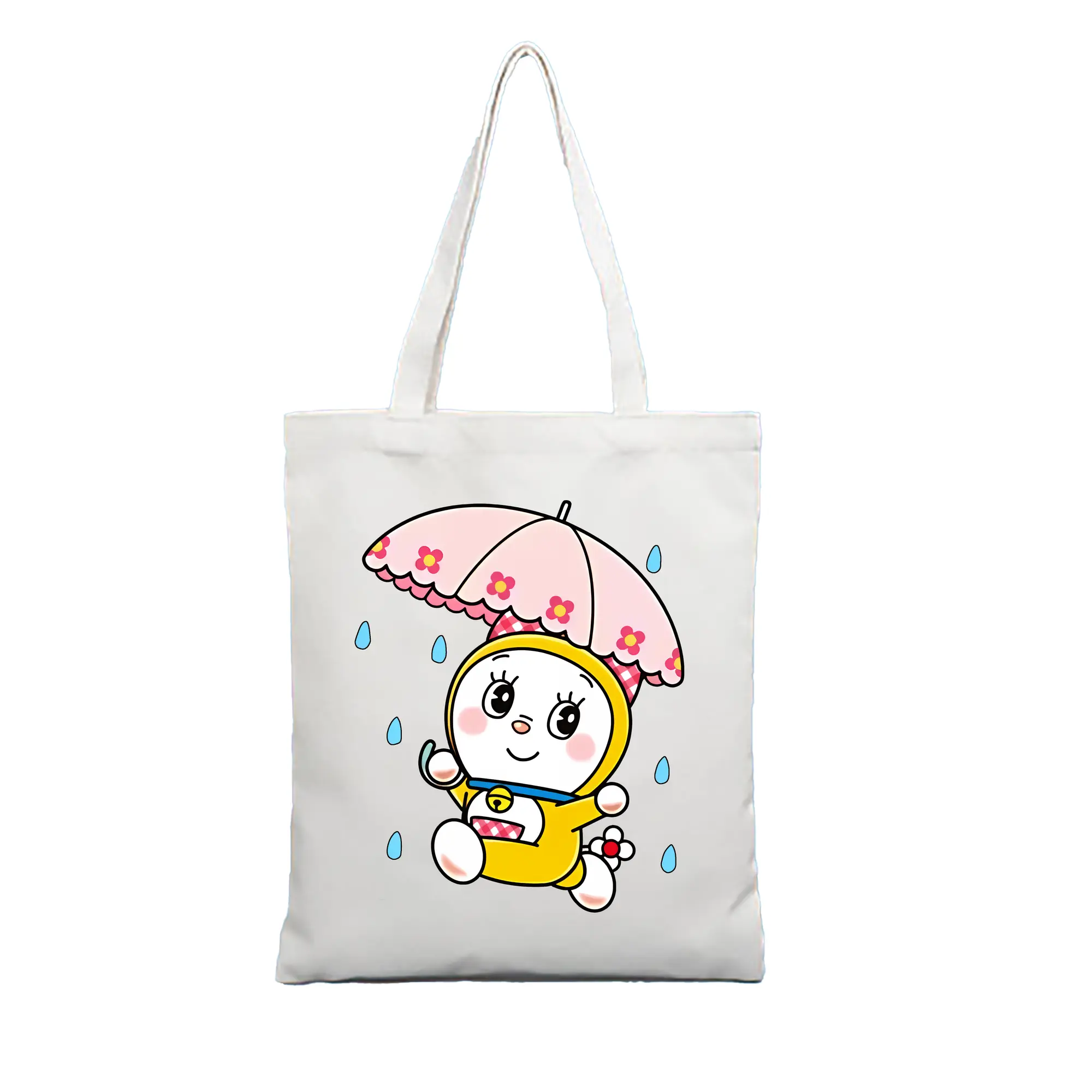 ドラえもん グッズ ドラミ - 縦型キャンバス手提げバッグ（トートバッグ） ・ キャンバス素材 ・ ショッピング用 ・ 軽量 丈夫 お手入れ簡単