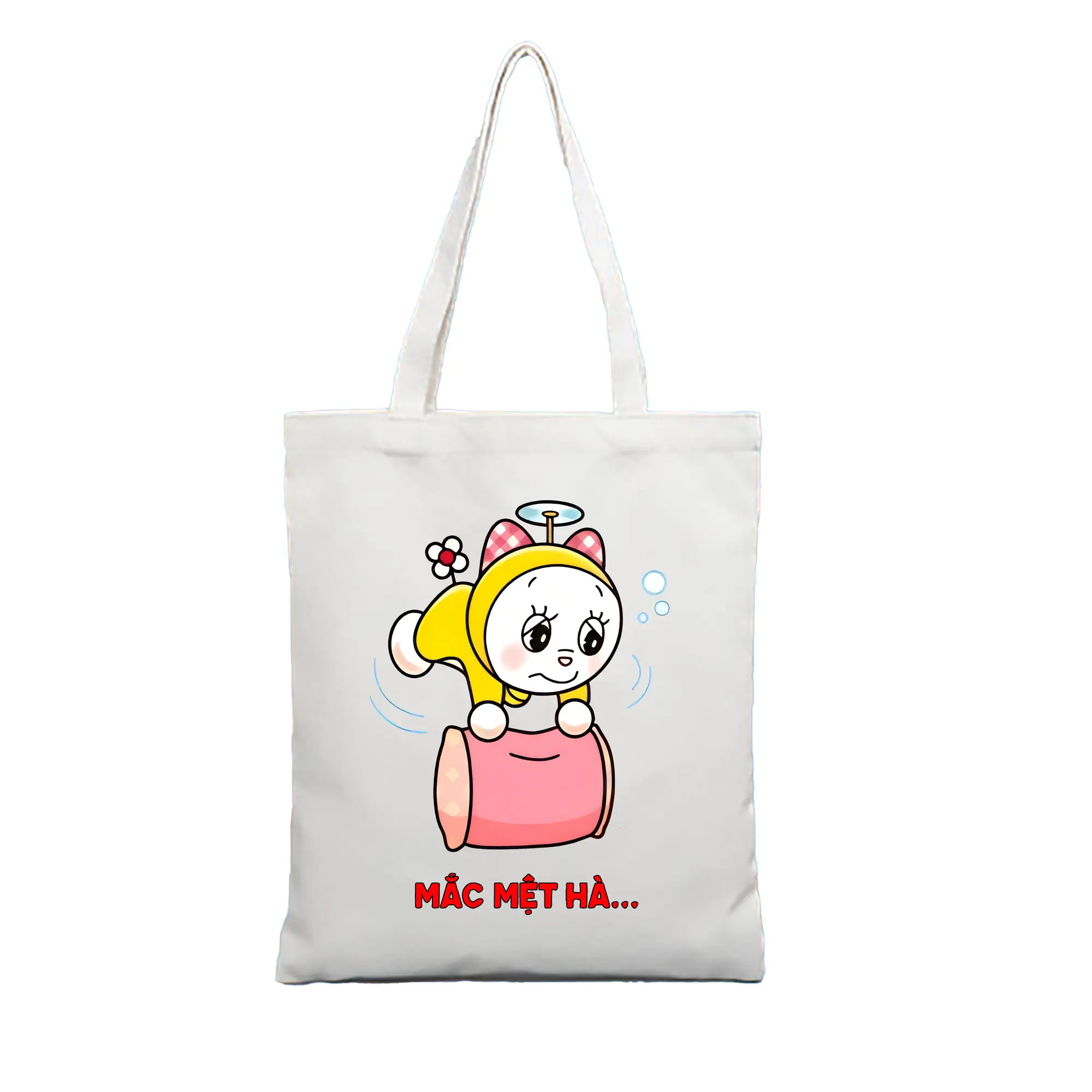 ドラえもん グッズ ドラミ - 縦型キャンバス手提げバッグ（トートバッグ） ・ キャンバス素材 ・ ショッピング用 ・ 軽量 丈夫 お手入れ簡単