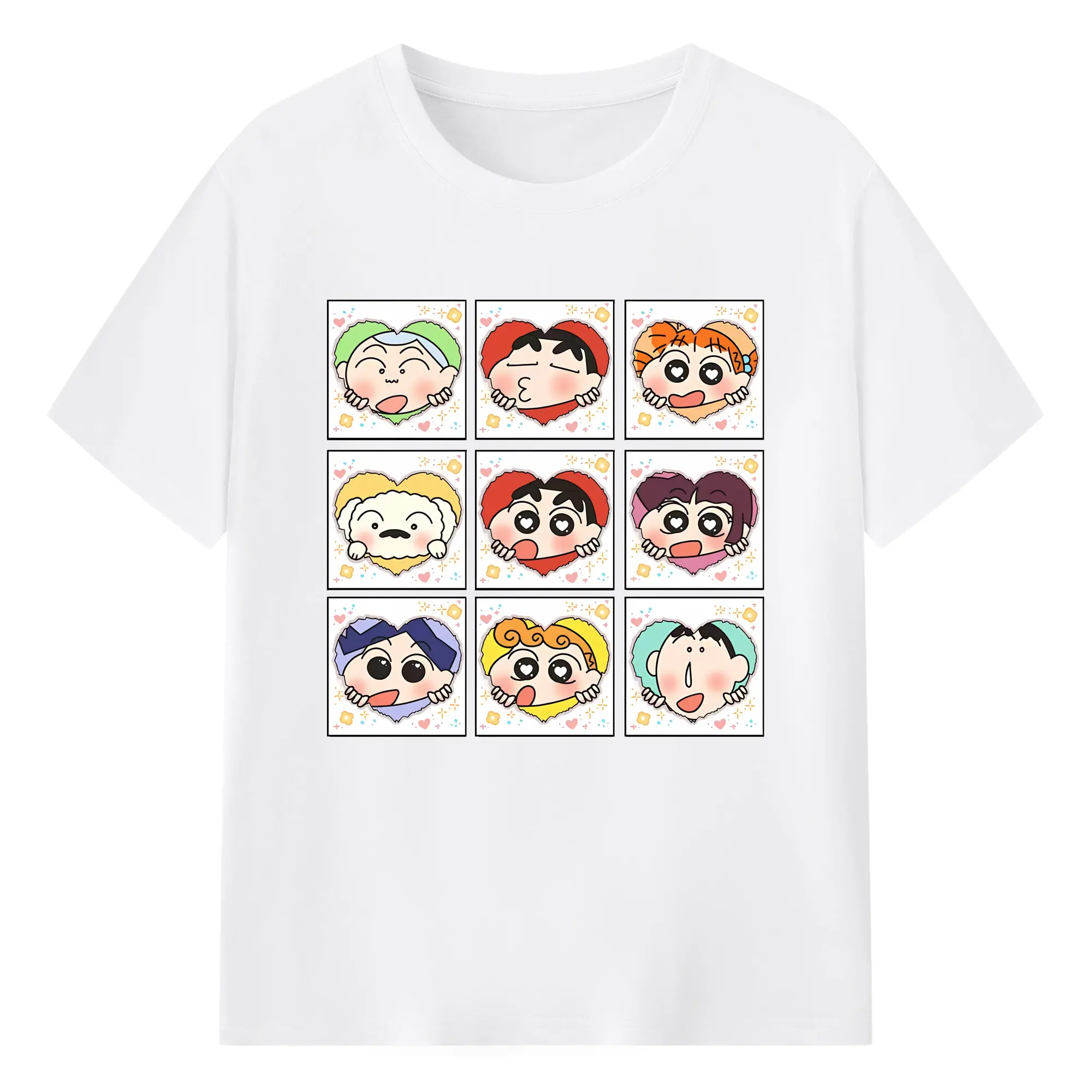 クレヨンしんちゃん グッズ 野原 しんのすけ - 綿100％ 半袖Tシャツ ・ フロントプリント ・ 快適 通気性 ・ 日常使い 散歩 スポーツ用