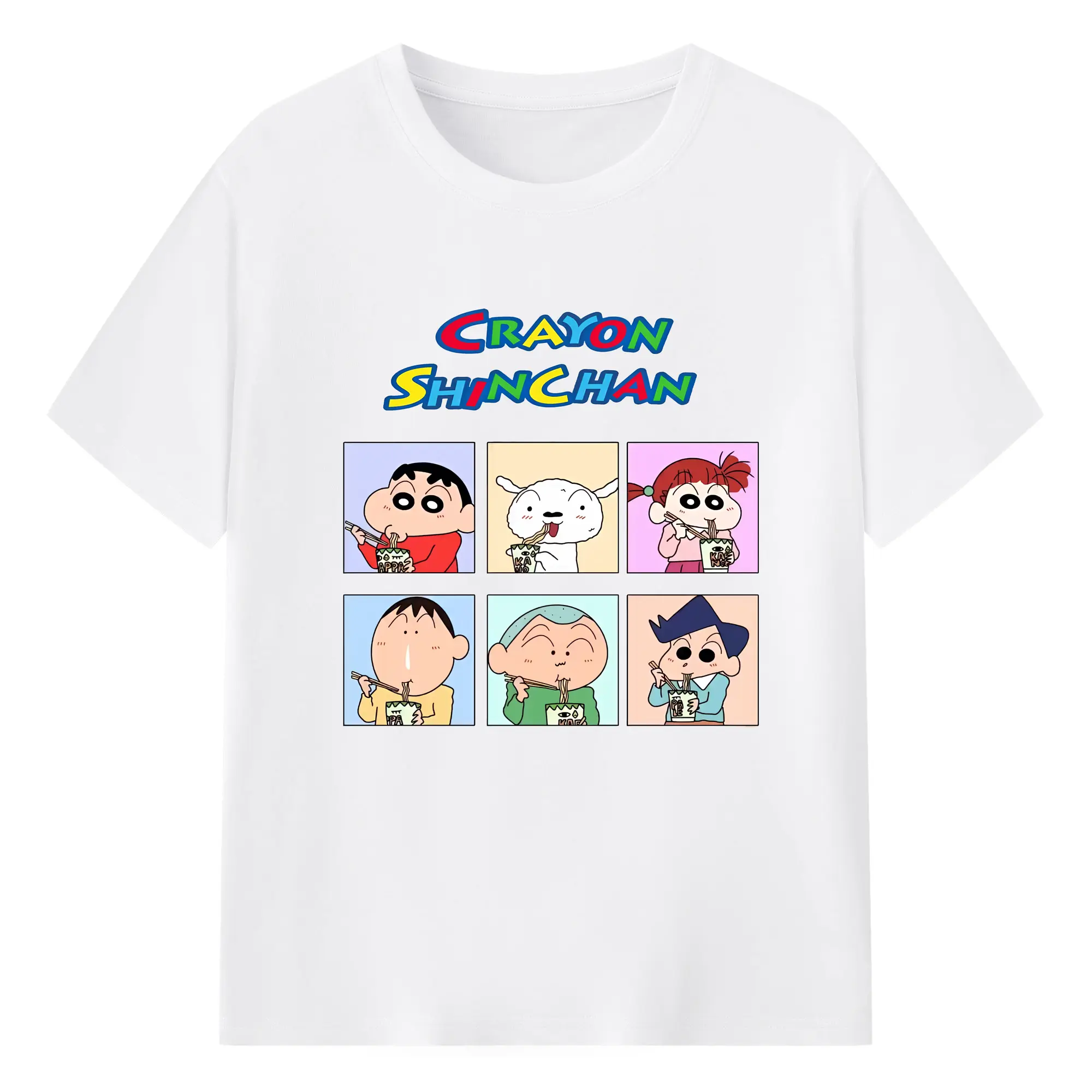 クレヨンしんちゃん グッズ 野原 しんのすけ - 綿100％ 半袖Tシャツ ・ フロントプリント ・ 快適 通気性 ・ 日常使い 散歩 スポーツ用