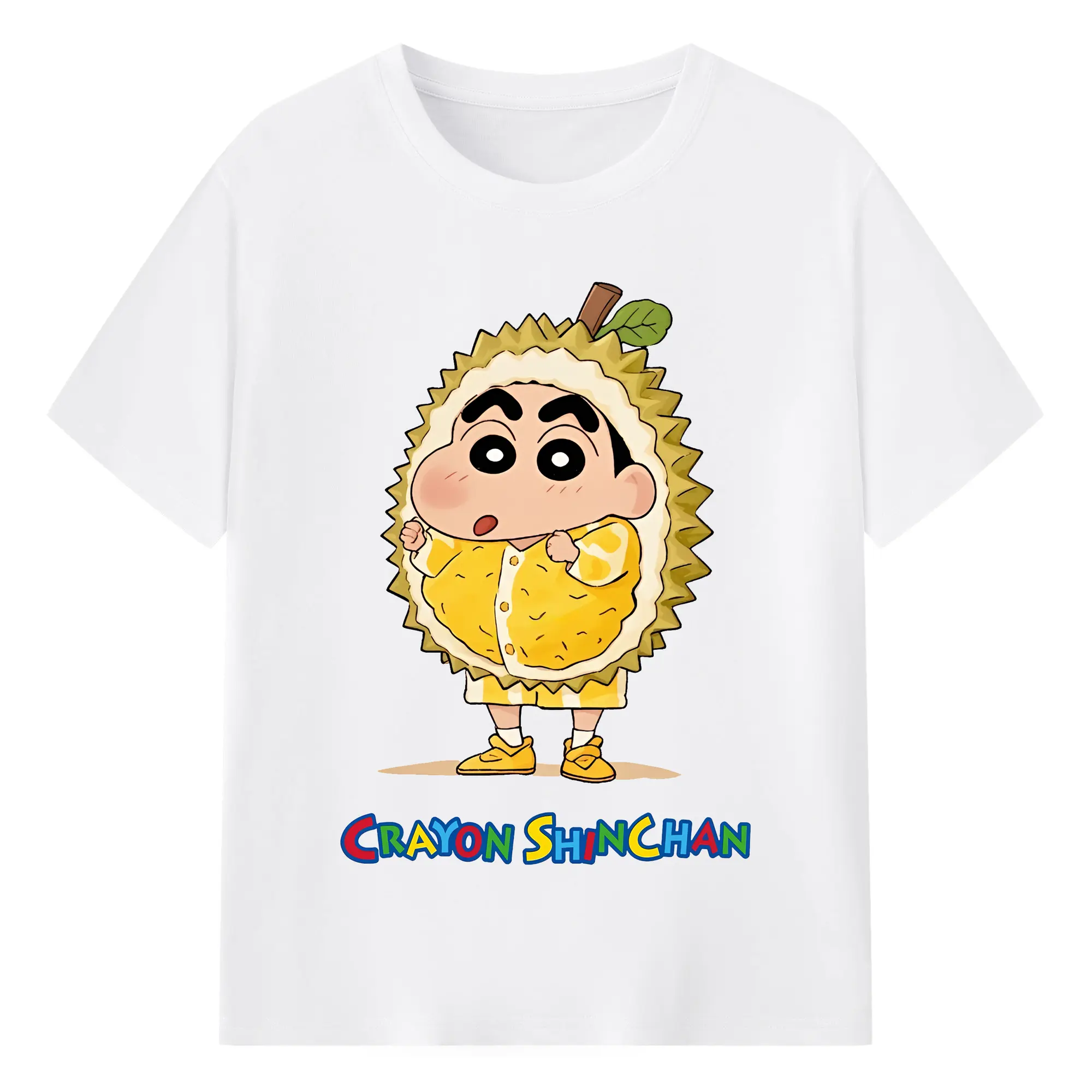 クレヨンしんちゃん グッズ 野原 しんのすけ - 綿100％ 半袖Tシャツ ・ フロントプリント ・ 快適 通気性 ・ 日常使い 散歩 スポーツ用