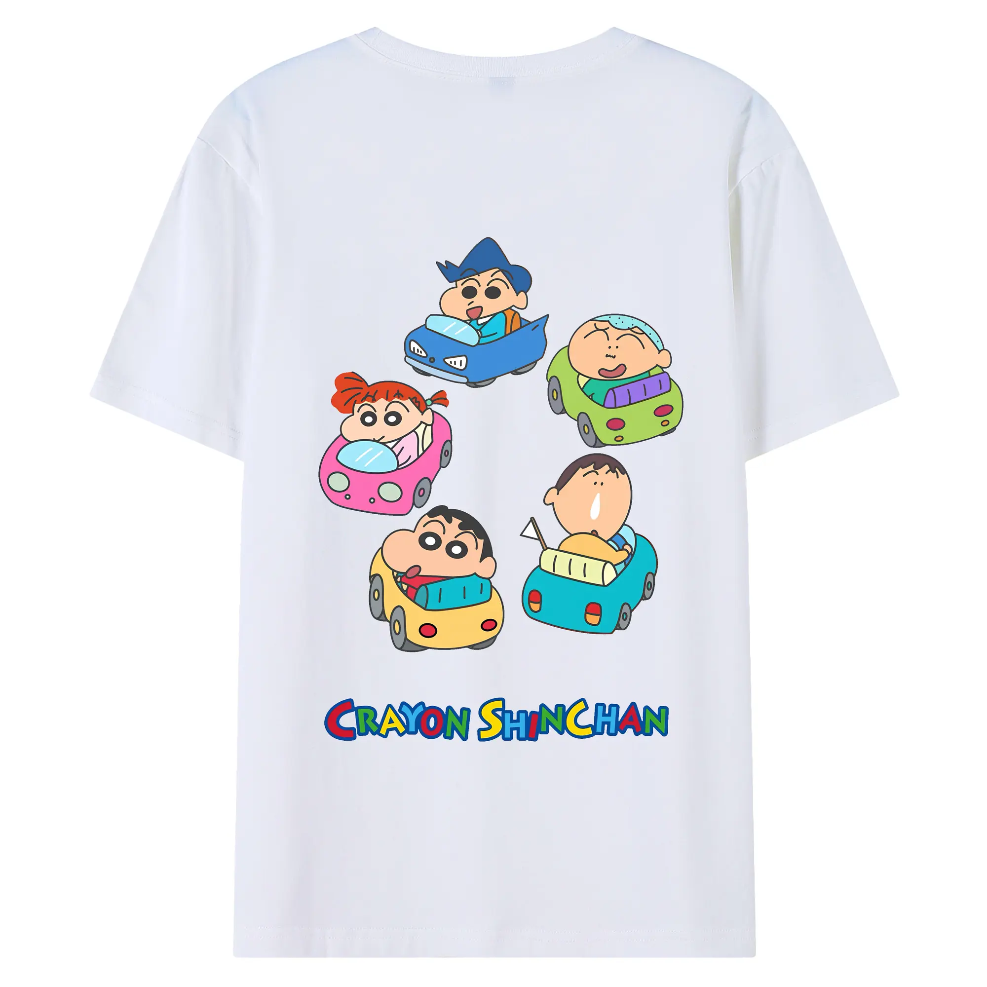 クレヨンしんちゃん グッズ 野原 しんのすけ - 綿100％ 半袖Tシャツ ・ バックプリント ・ 快適 通気性 ・ 日常使い 散歩 スポーツ用
