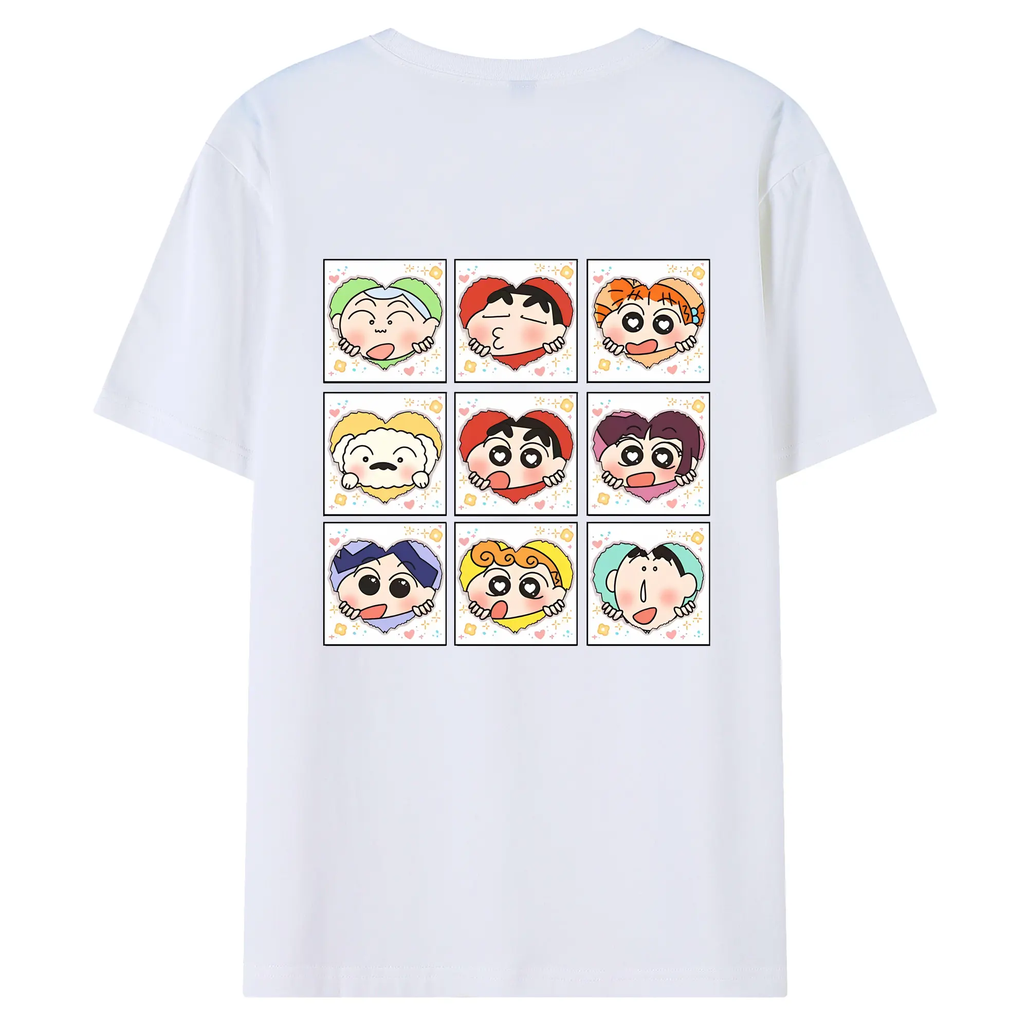 クレヨンしんちゃん グッズ 野原 しんのすけ - 綿100％ 半袖Tシャツ ・ バックプリント ・ 快適 通気性 ・ 日常使い 散歩 スポーツ用