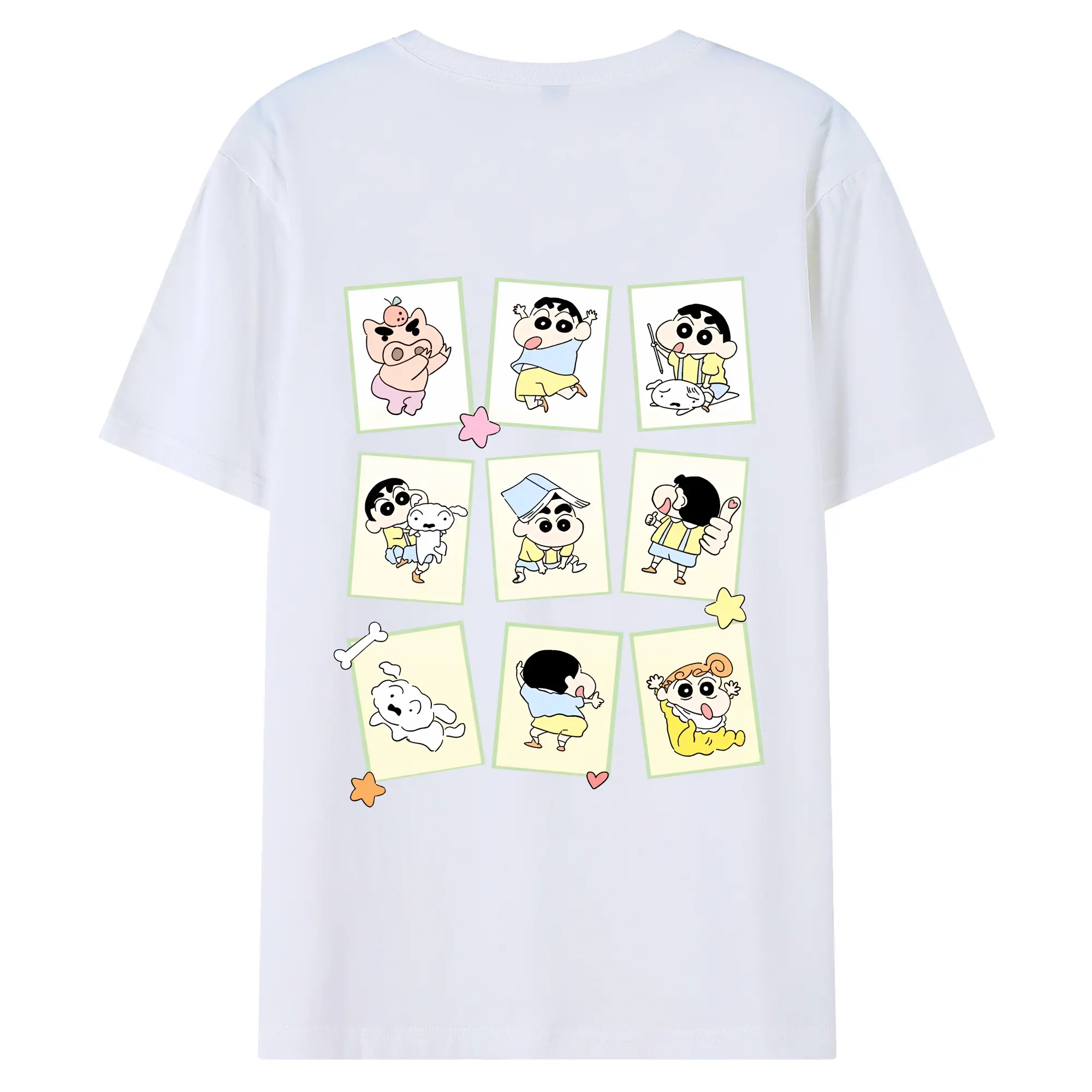 クレヨンしんちゃん グッズ 野原 しんのすけ - 綿100％ 半袖Tシャツ ・ バックプリント ・ 快適 通気性 ・ 日常使い 散歩 スポーツ用