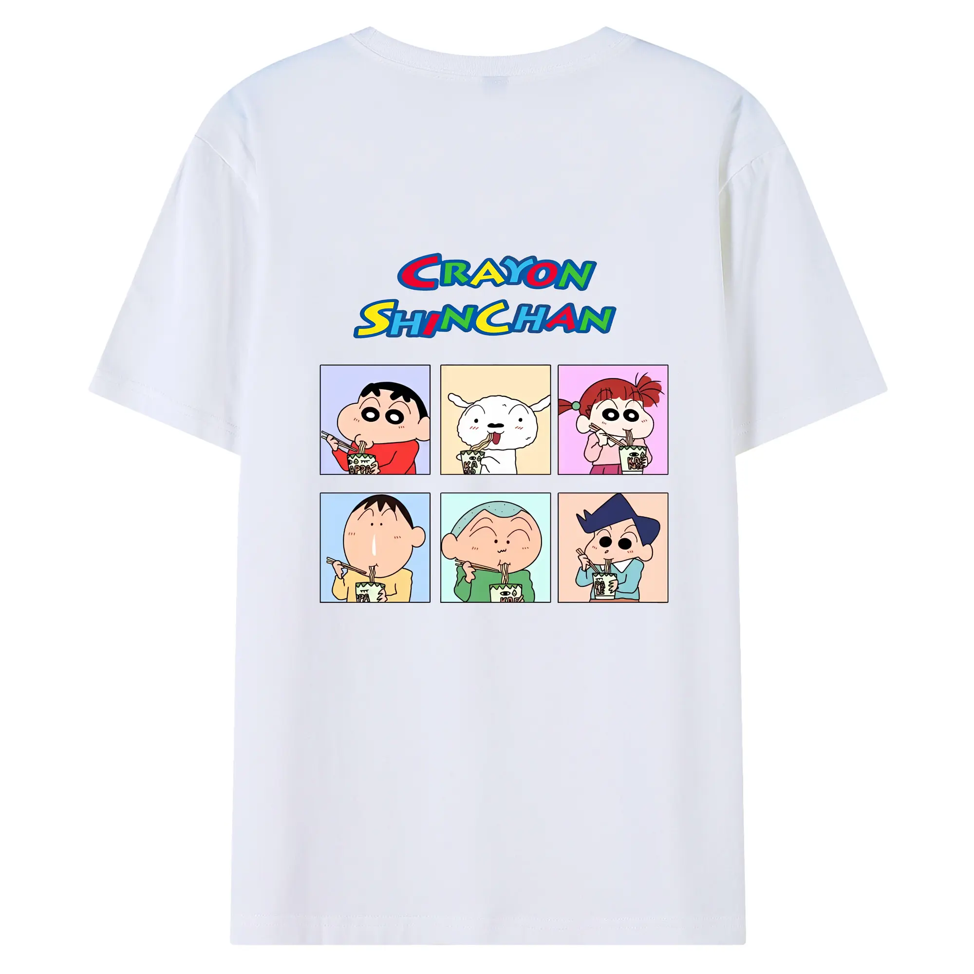 クレヨンしんちゃん グッズ 野原 しんのすけ - 綿100％ 半袖Tシャツ ・ バックプリント ・ 快適 通気性 ・ 日常使い 散歩 スポーツ用