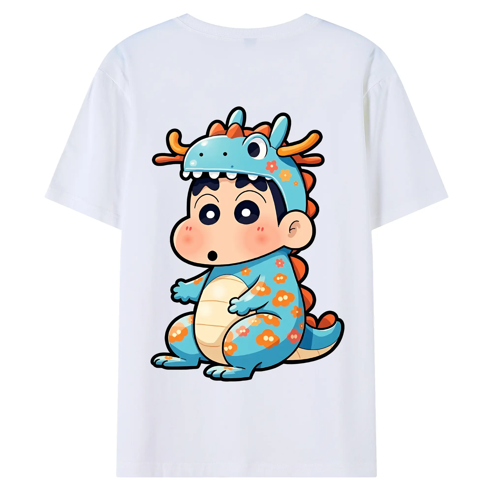 クレヨンしんちゃん グッズ 野原 しんのすけ - 綿100％ 半袖Tシャツ ・ バックプリント ・ 快適 通気性 ・ 日常使い 散歩 スポーツ用