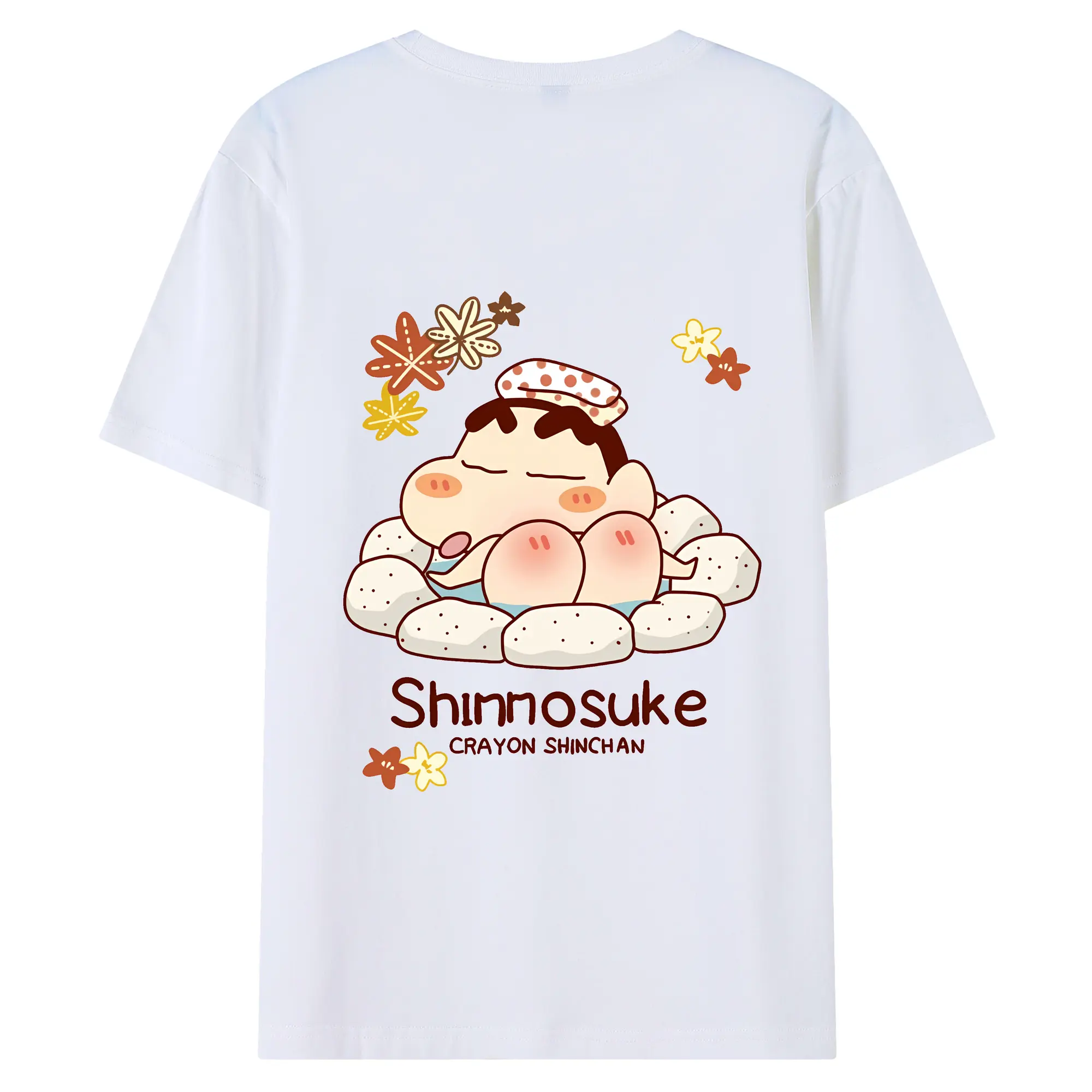 クレヨンしんちゃん グッズ 野原 しんのすけ - 綿100％ 半袖Tシャツ ・ バックプリント ・ 快適 通気性 ・ 日常使い 散歩 スポーツ用